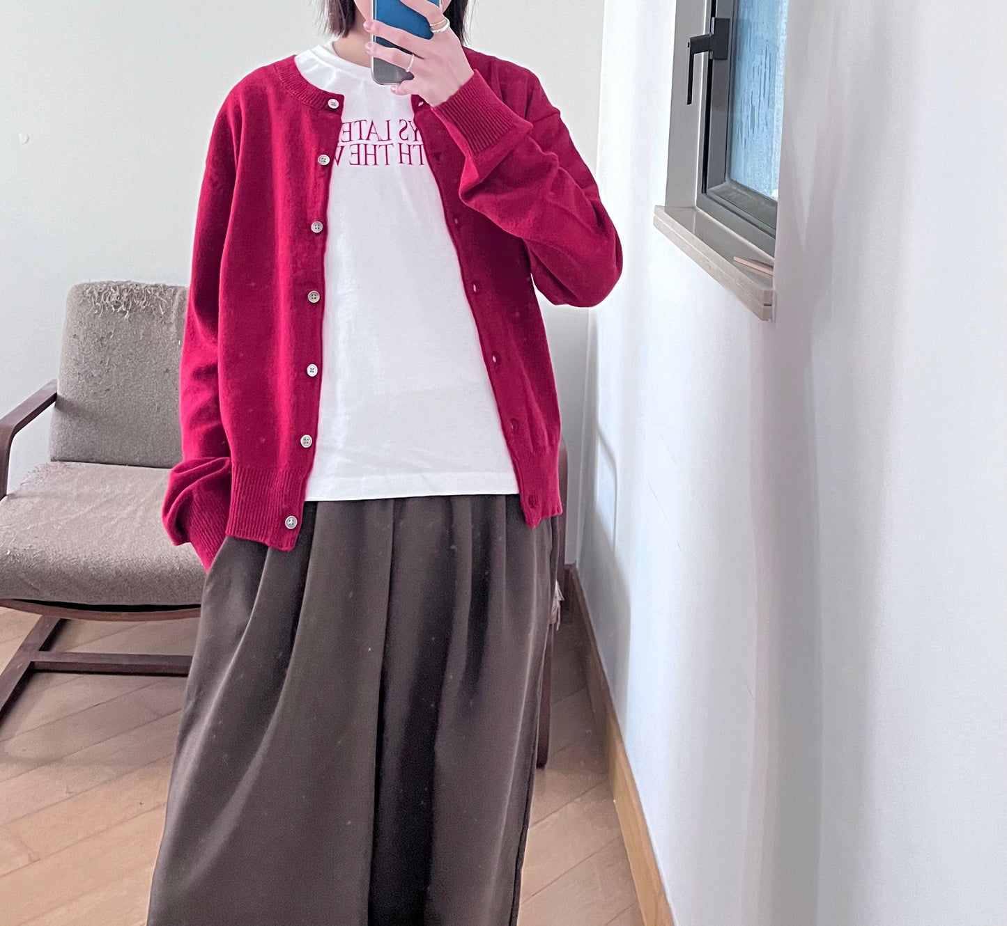 super cute cardigan in red (pre-order)