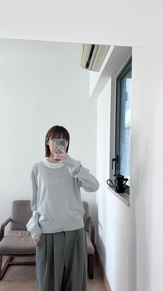 low waist wides pants in grey (S)