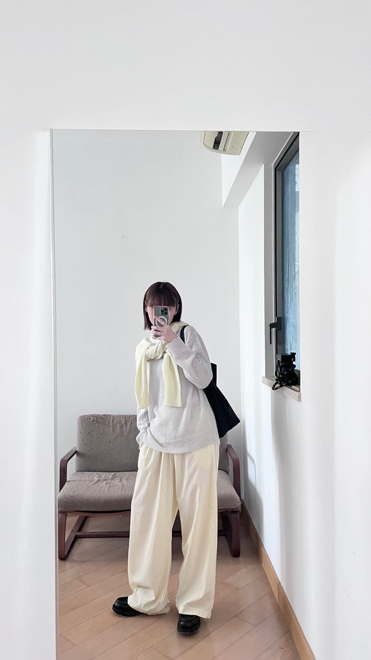 spring sheer sweater in light grey (pre-order)