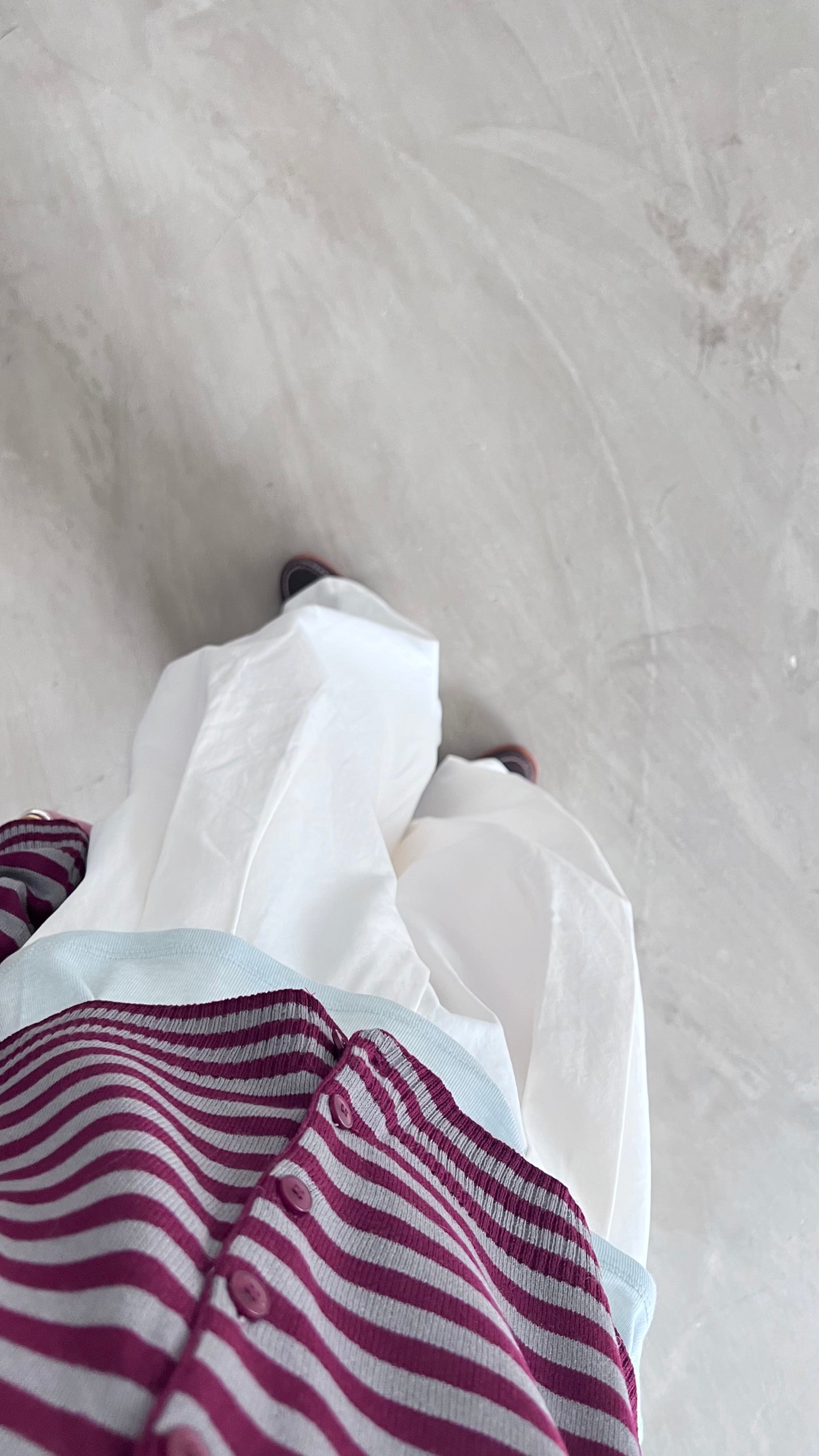 cocoon pleat trousers in white (pre-order)