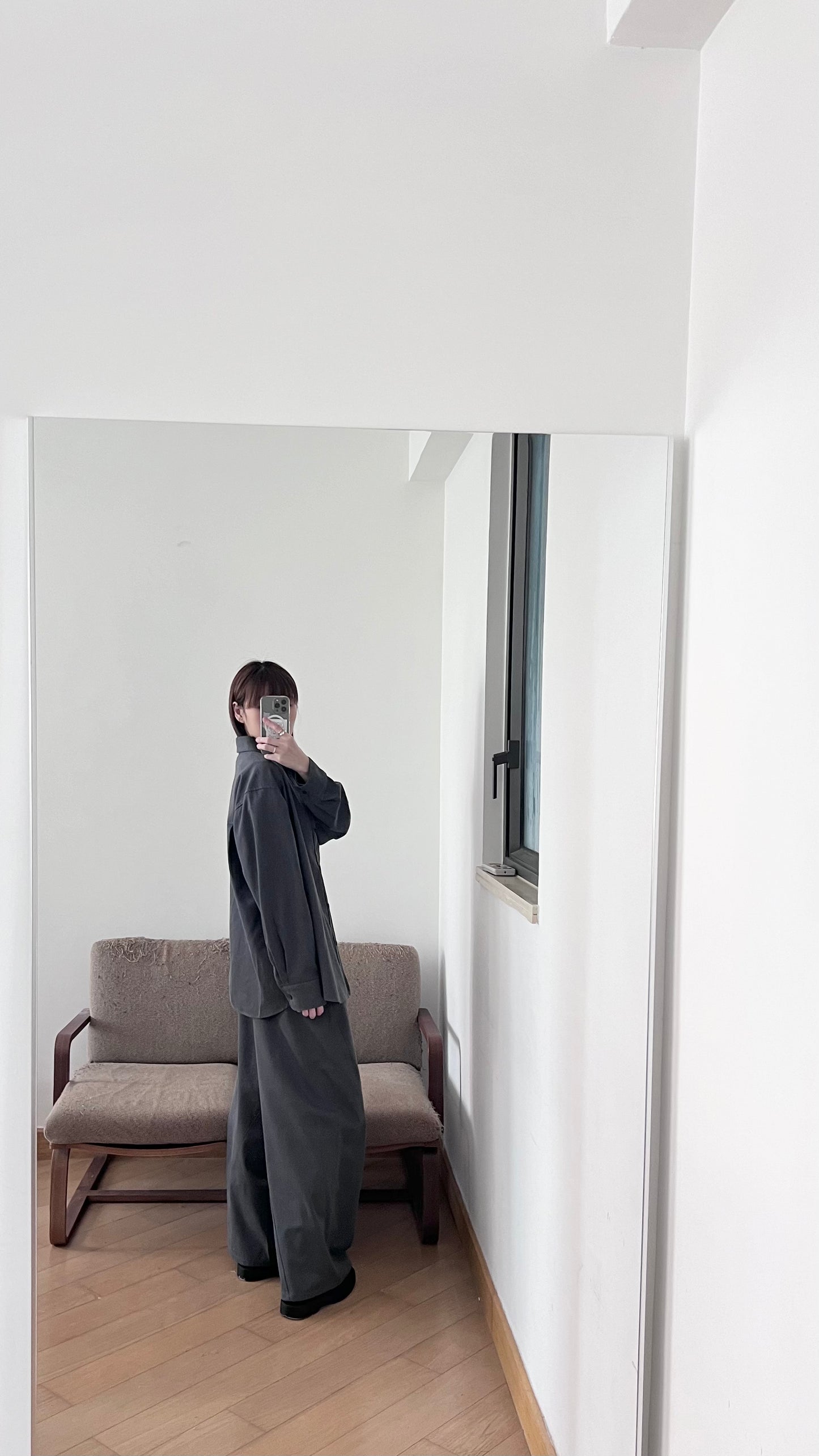 ebisu shirt in dark grey