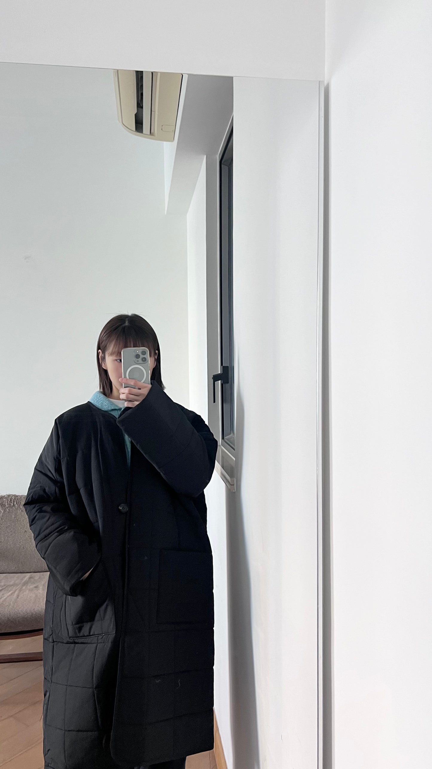 bubble padded coat in black (pre-order)