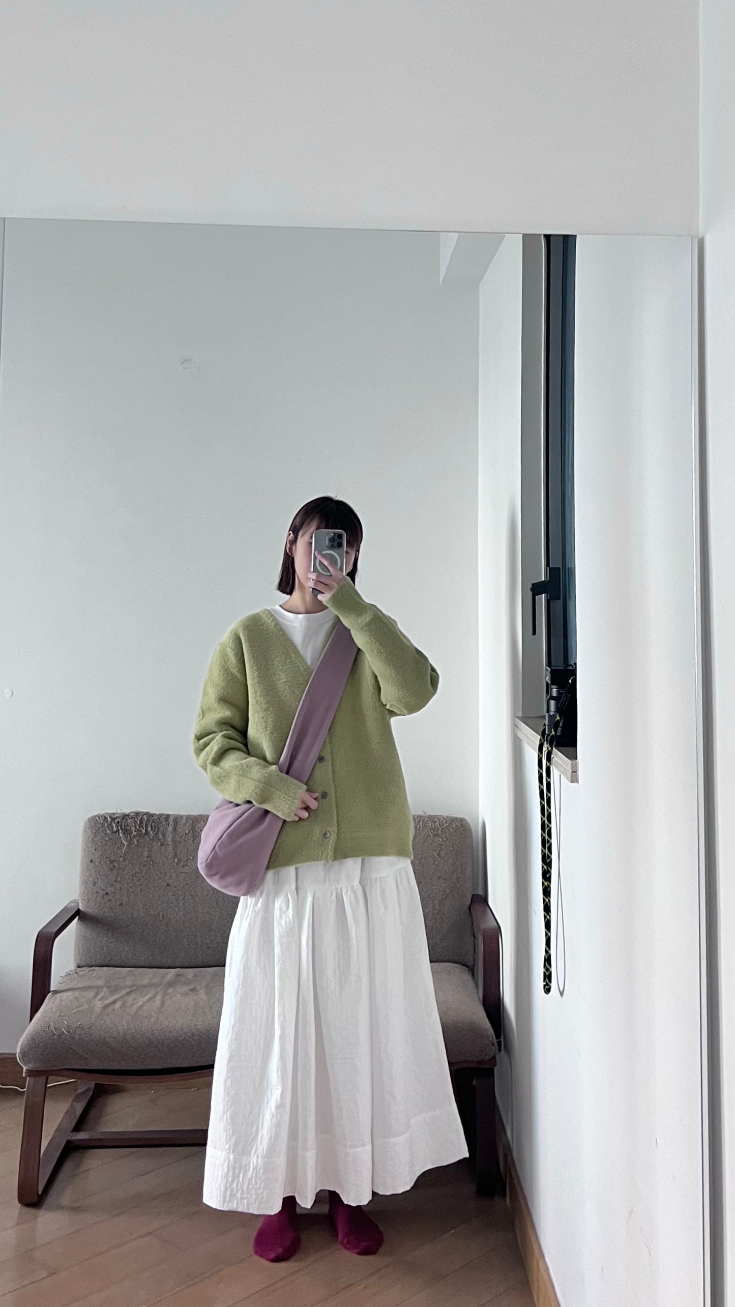 classical cardigan in lime (pre-order)