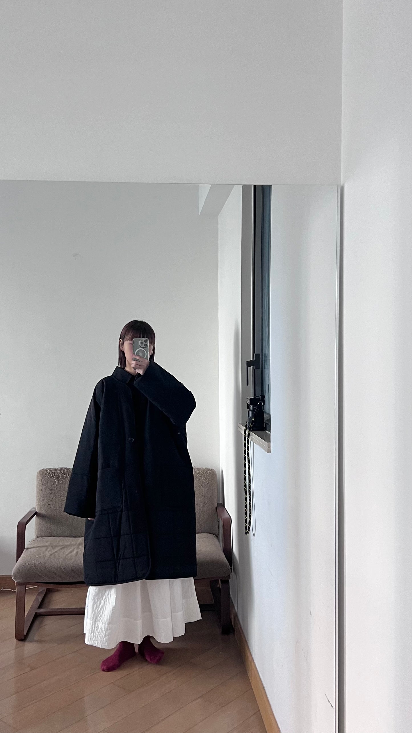 bubble padded coat in black (pre-order)