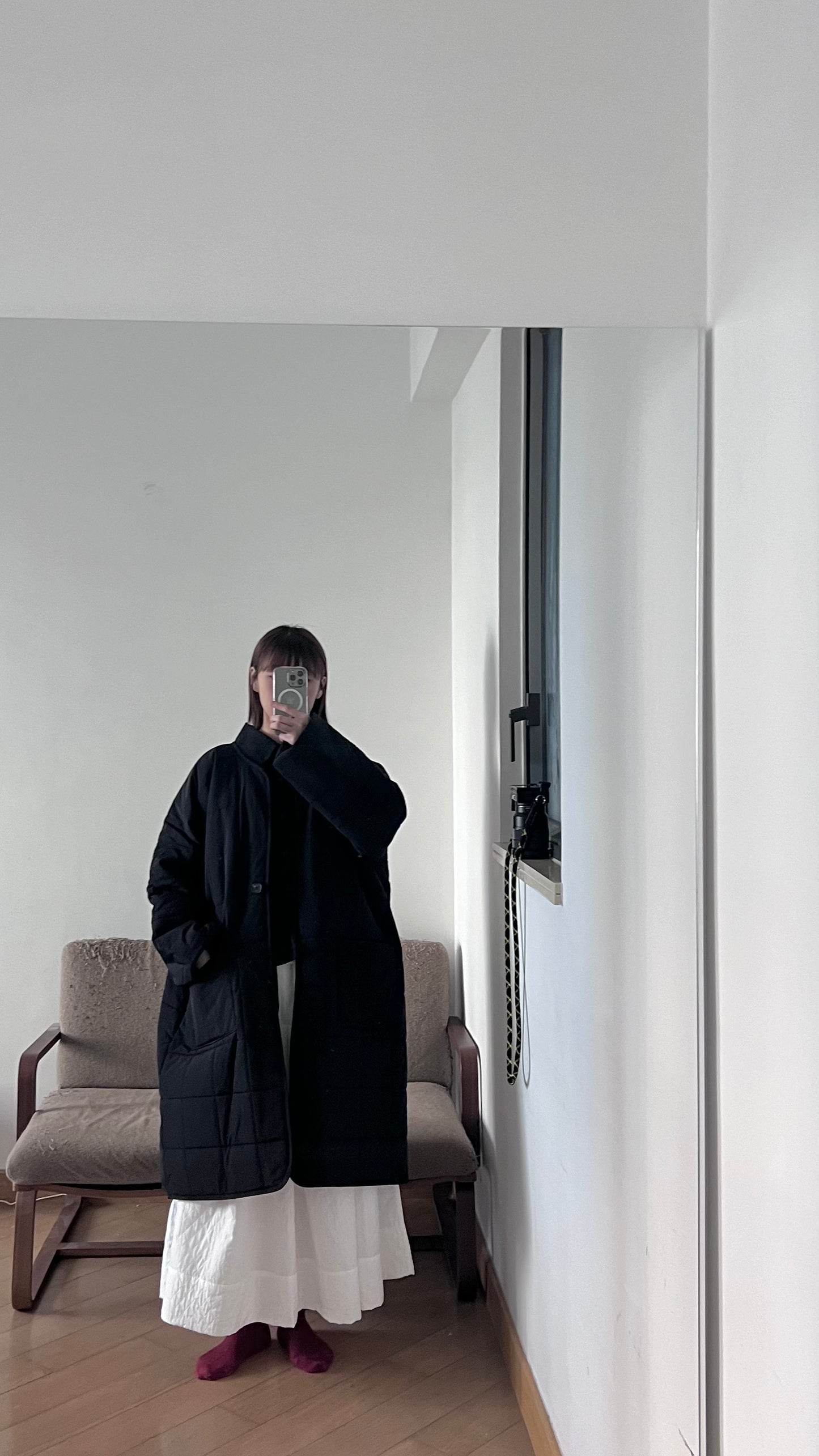 bubble padded coat in black (pre-order)