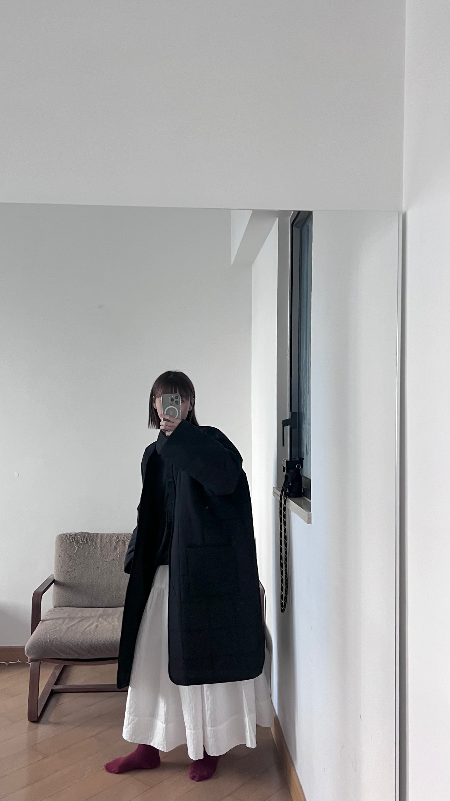 bubble padded coat in black (pre-order)