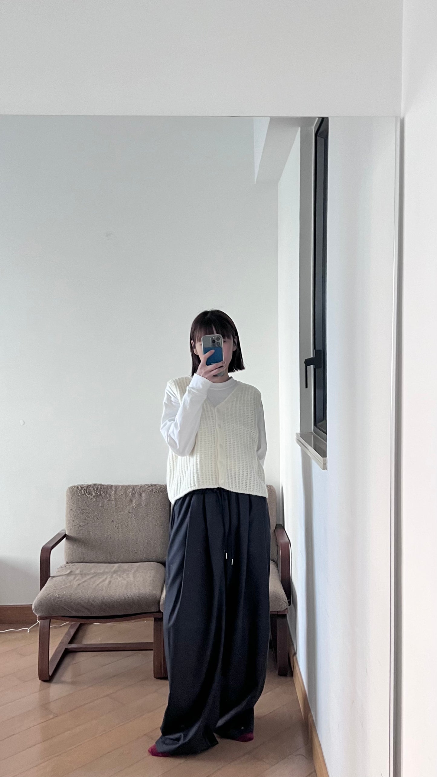 minimalist vest in ivory (pre-order)