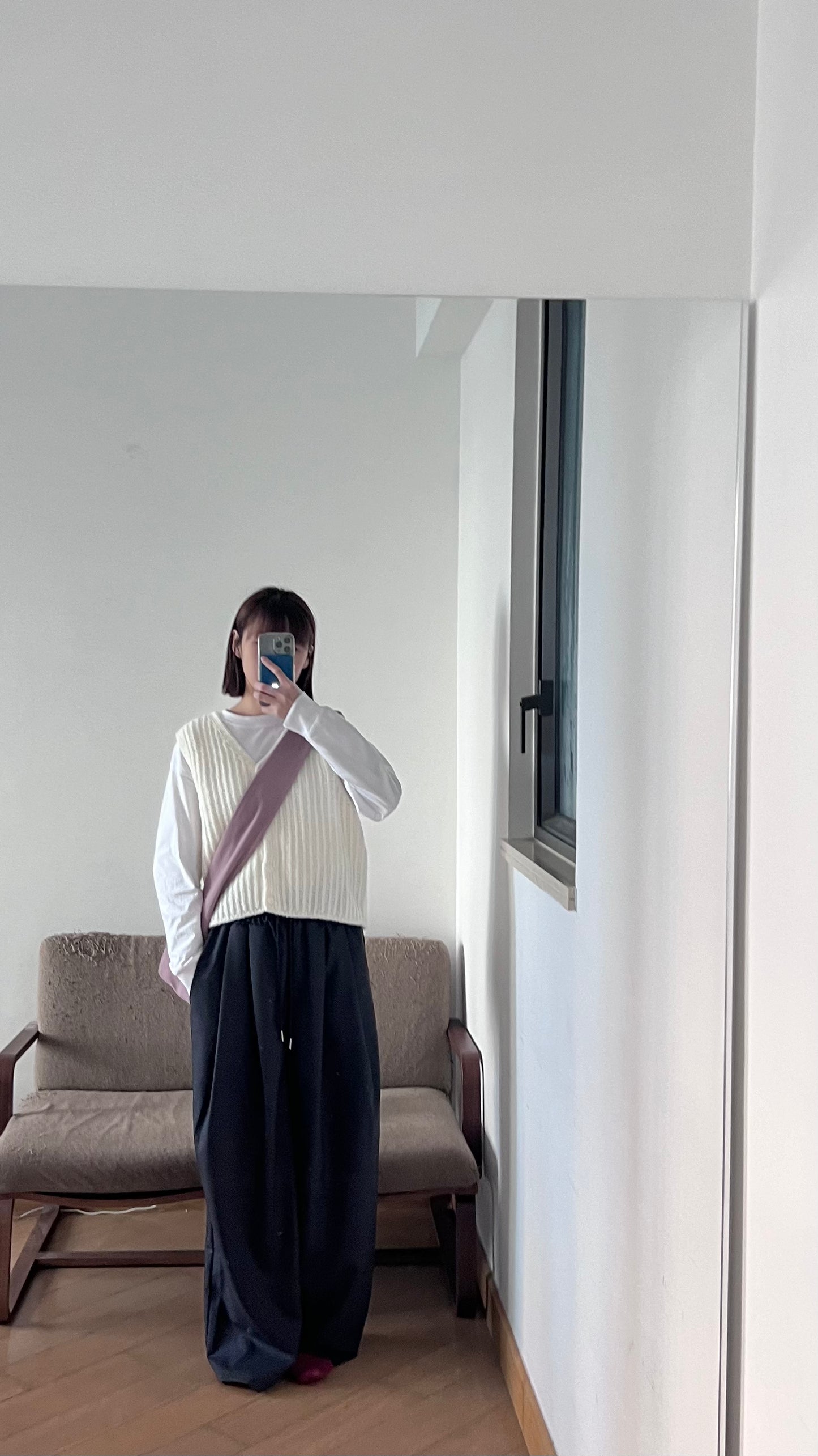 minimalist vest in ivory (pre-order)