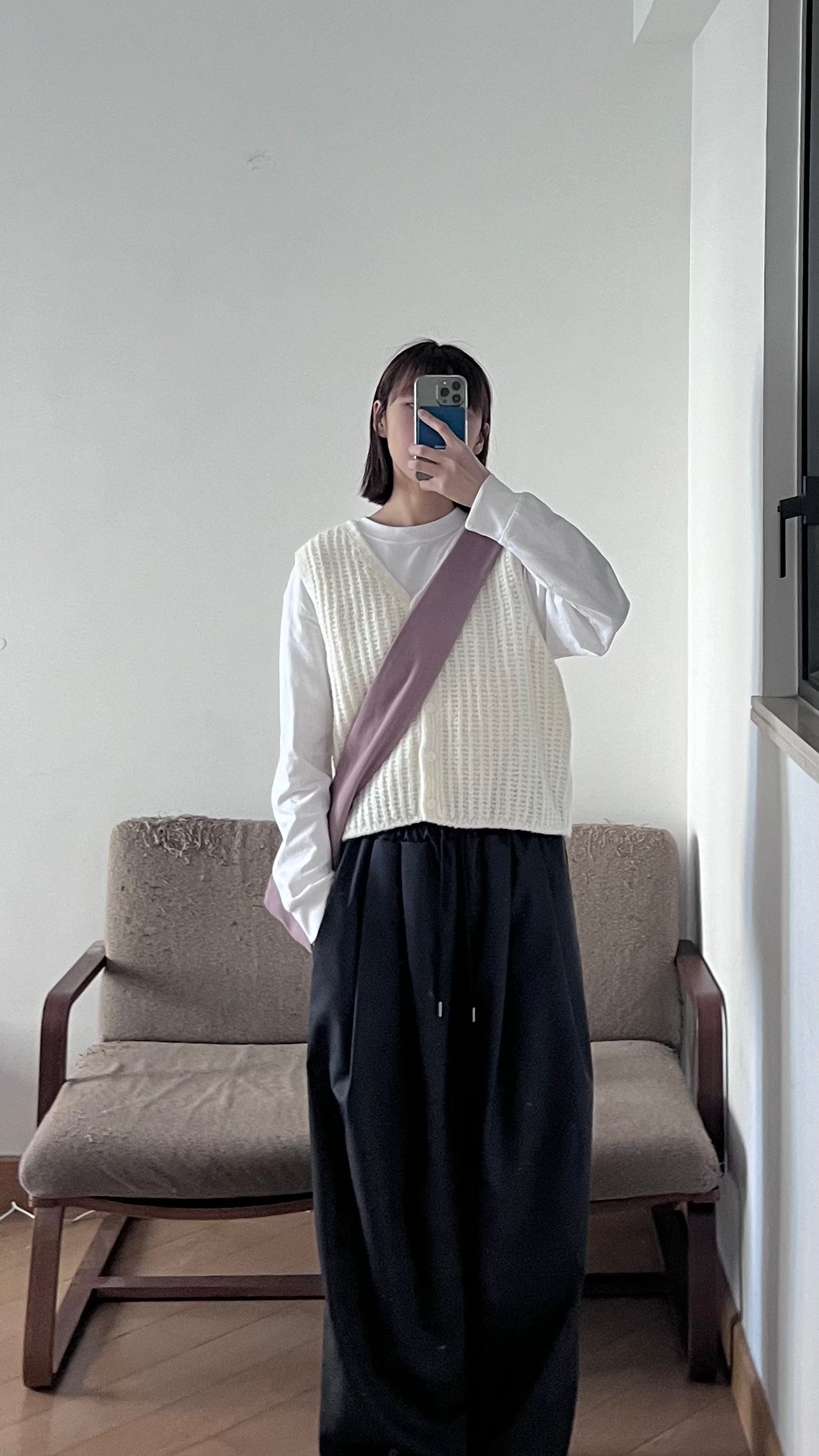 minimalist vest in ivory (pre-order)