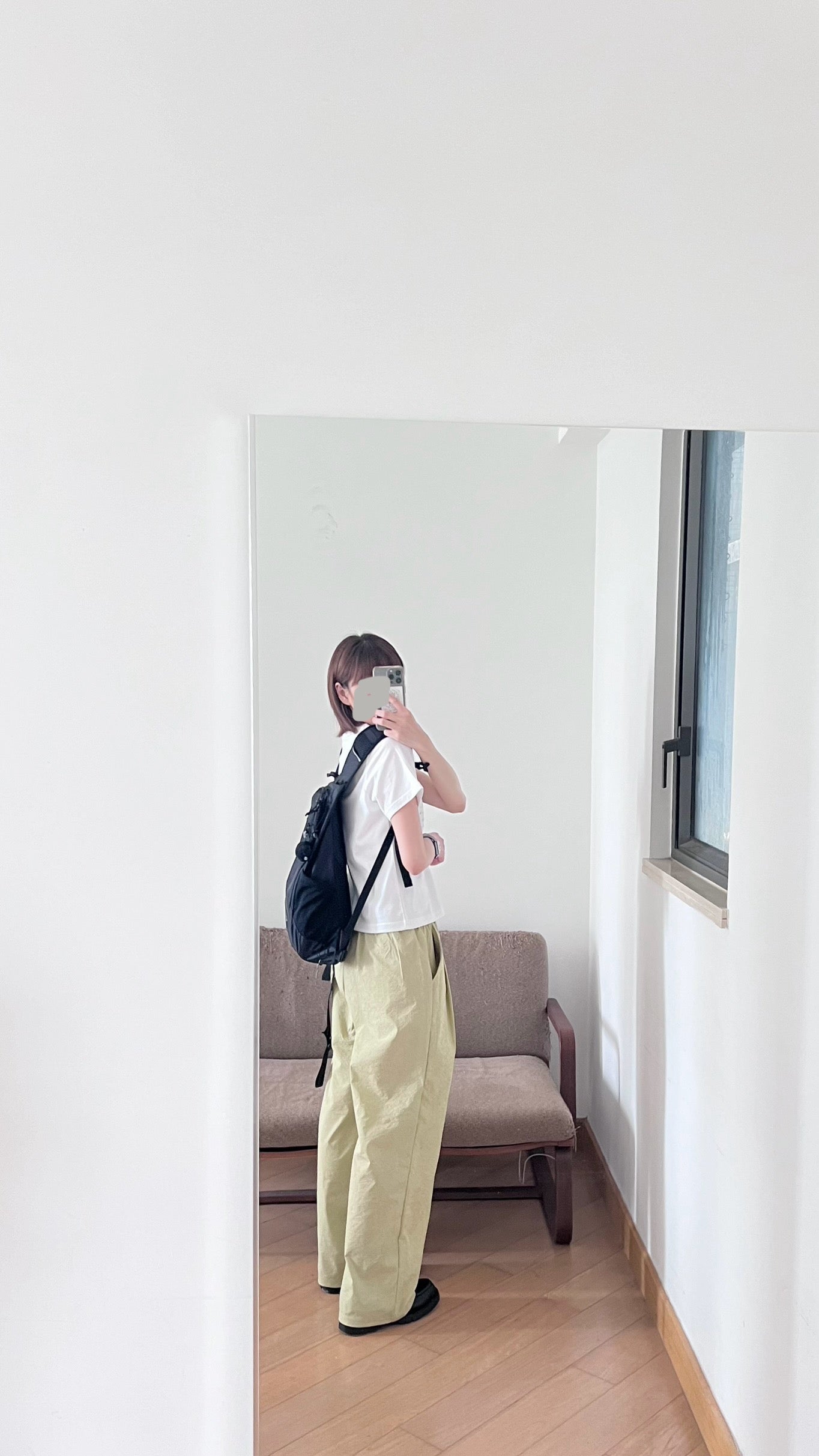 striped wide pants in avocado (pre-order)