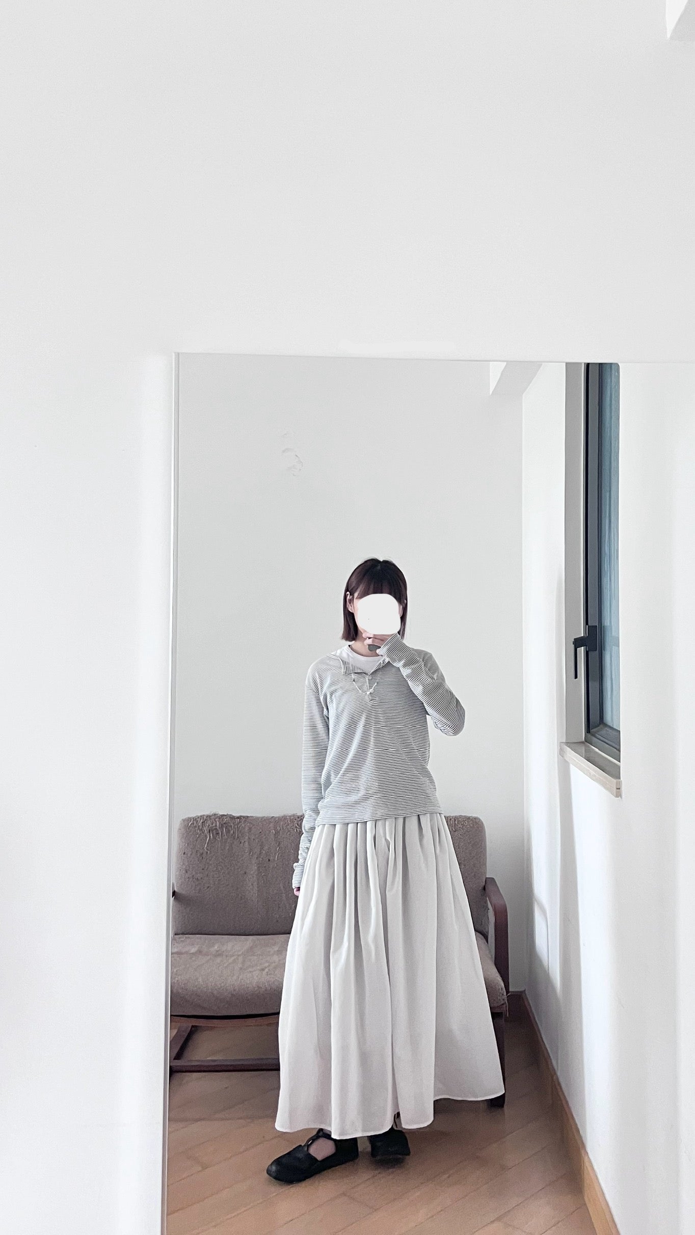 veil striped tee in brown (pre-order)