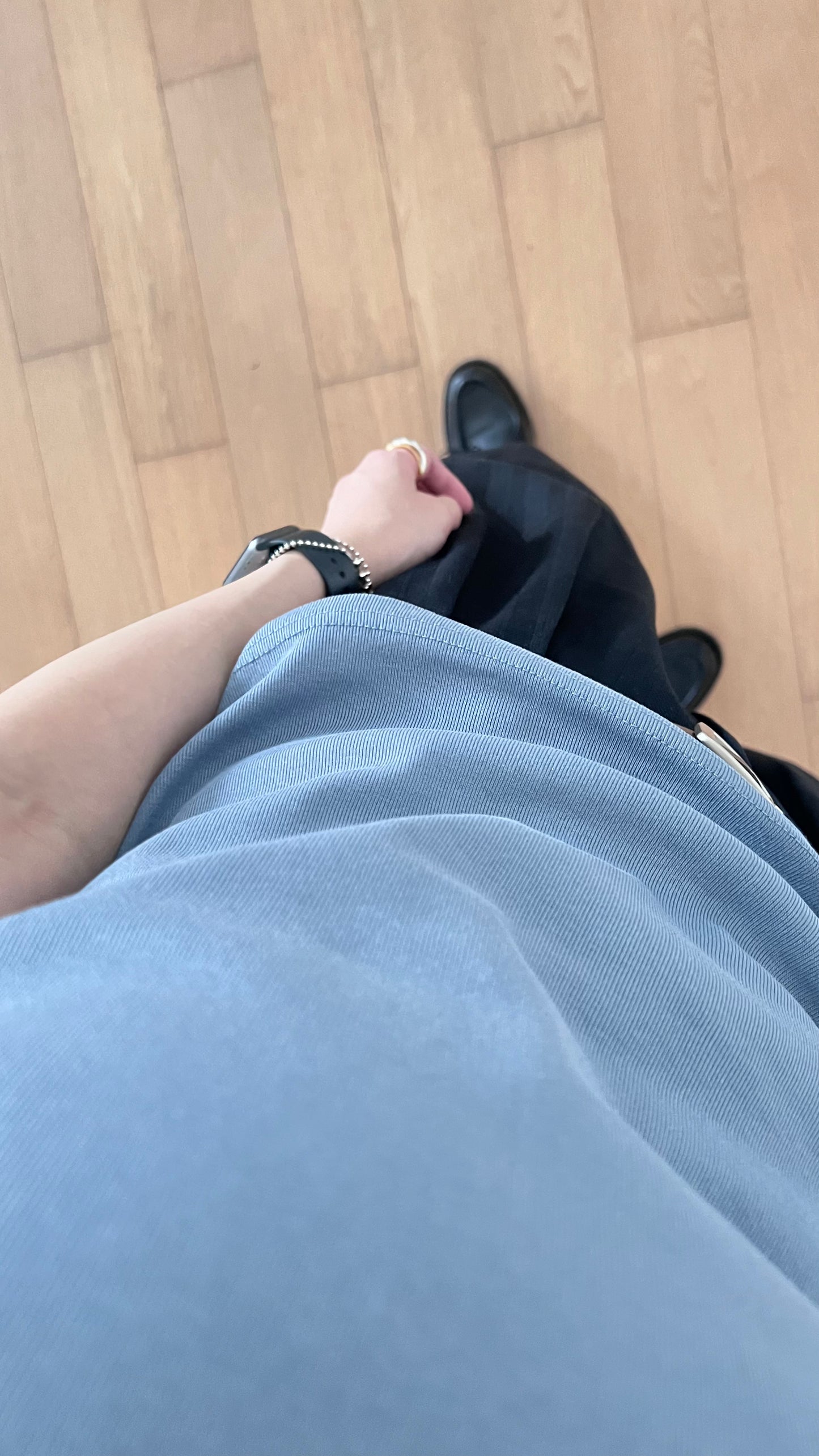 cleanline contrast tee in dusty blue (pre-order)
