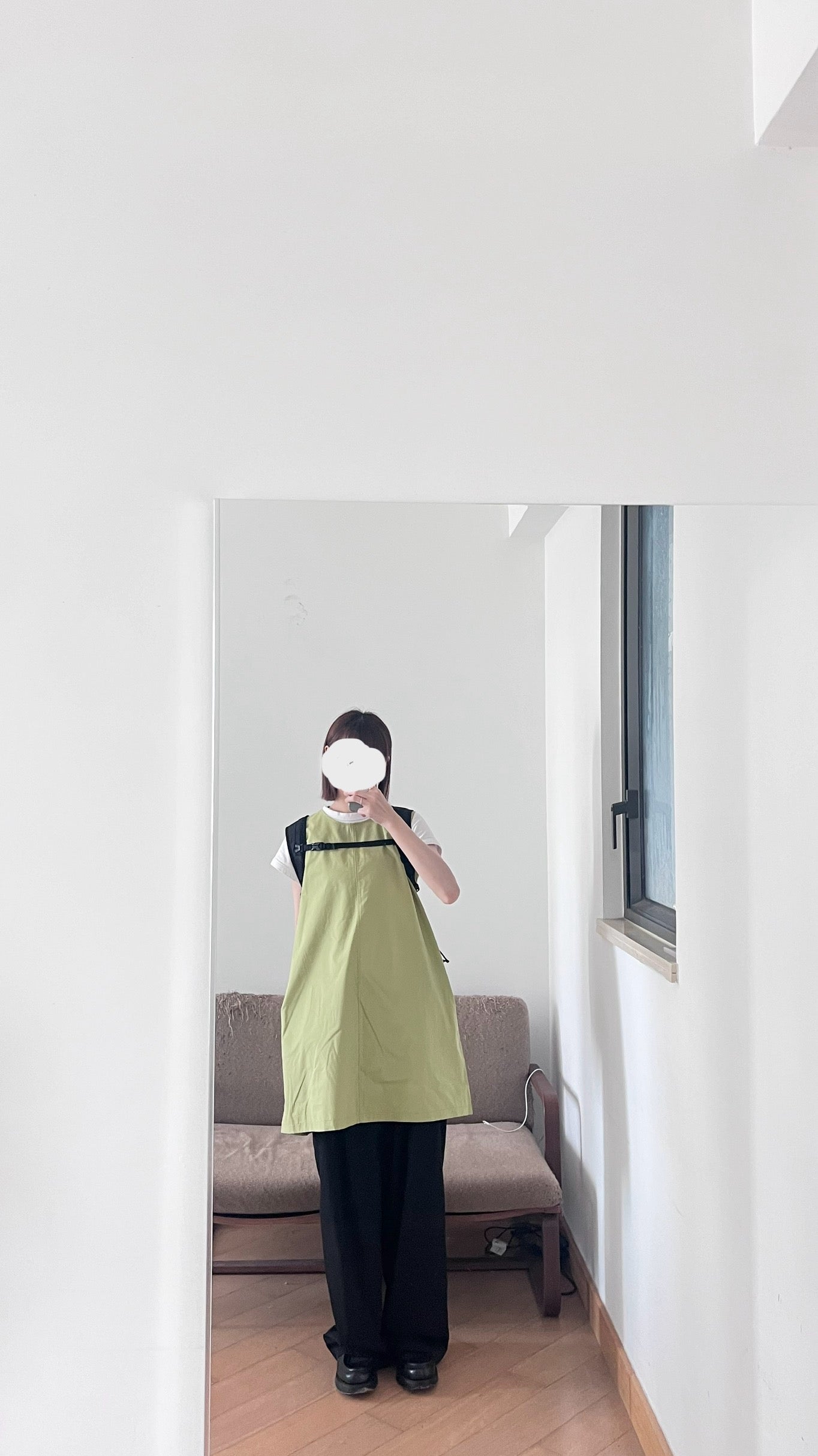 float tank dress top in green