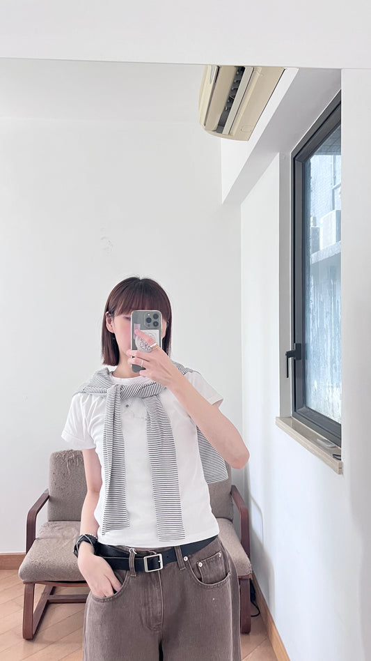 washed cocoon pants in brown (pre-order)