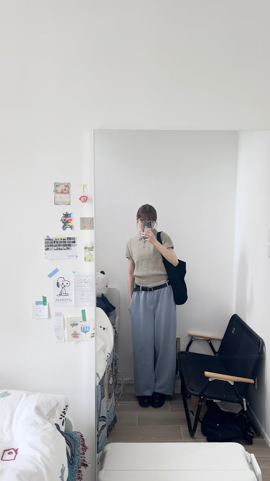 tove cotton belt pants in sora (pre-order)
