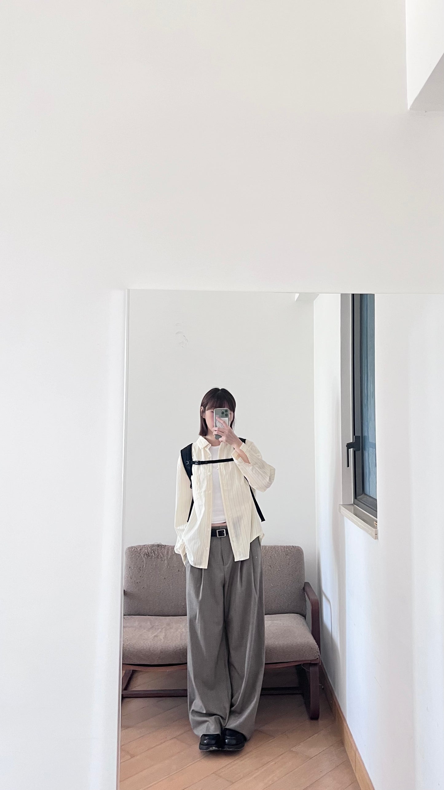 breezy stripe tencel shirt in lemon