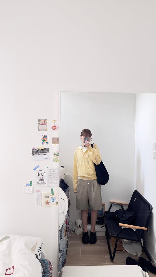 victoria tailored shorts in khaki (pre-order)