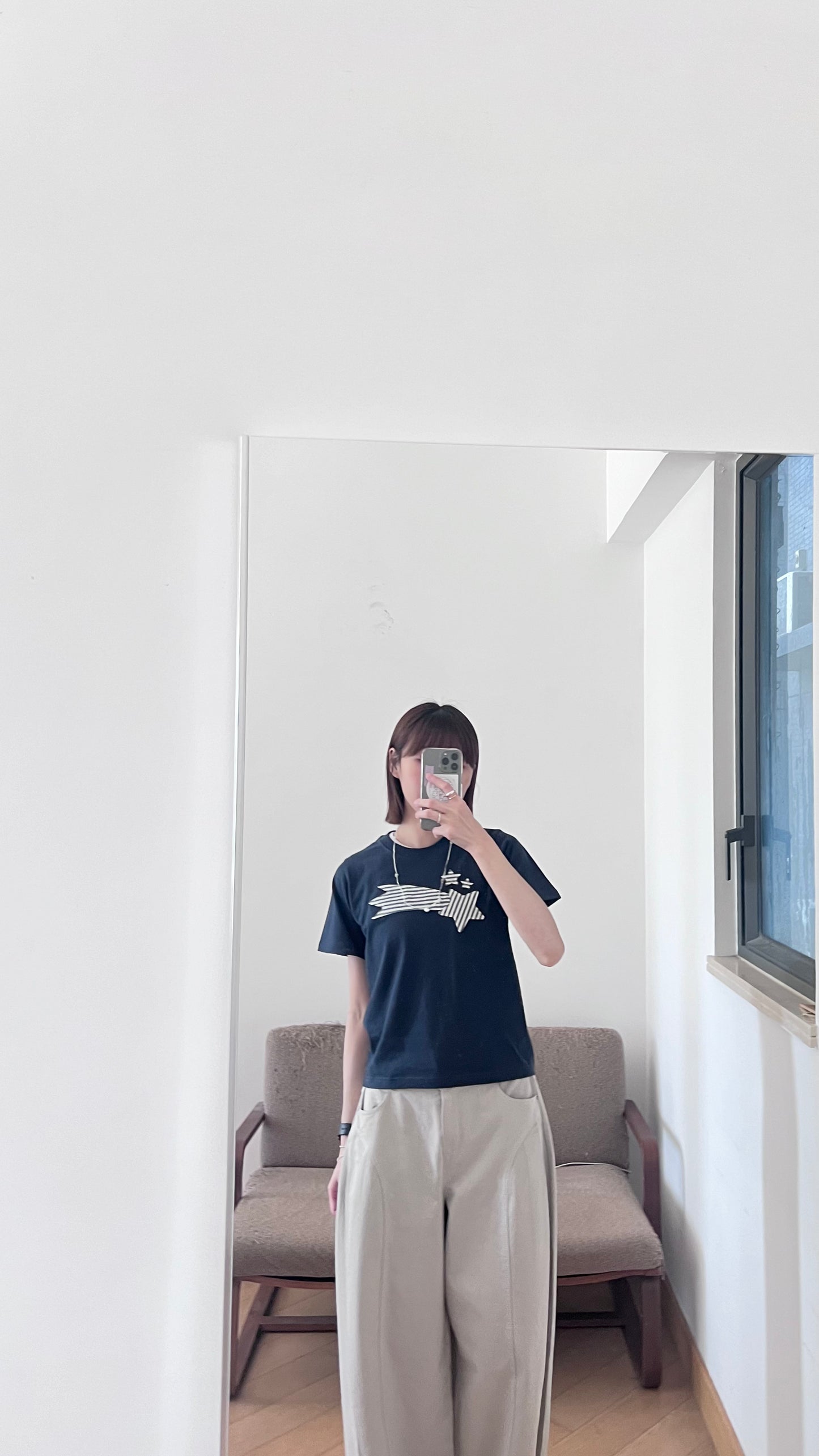 twinkle twinkle print tee in navy
