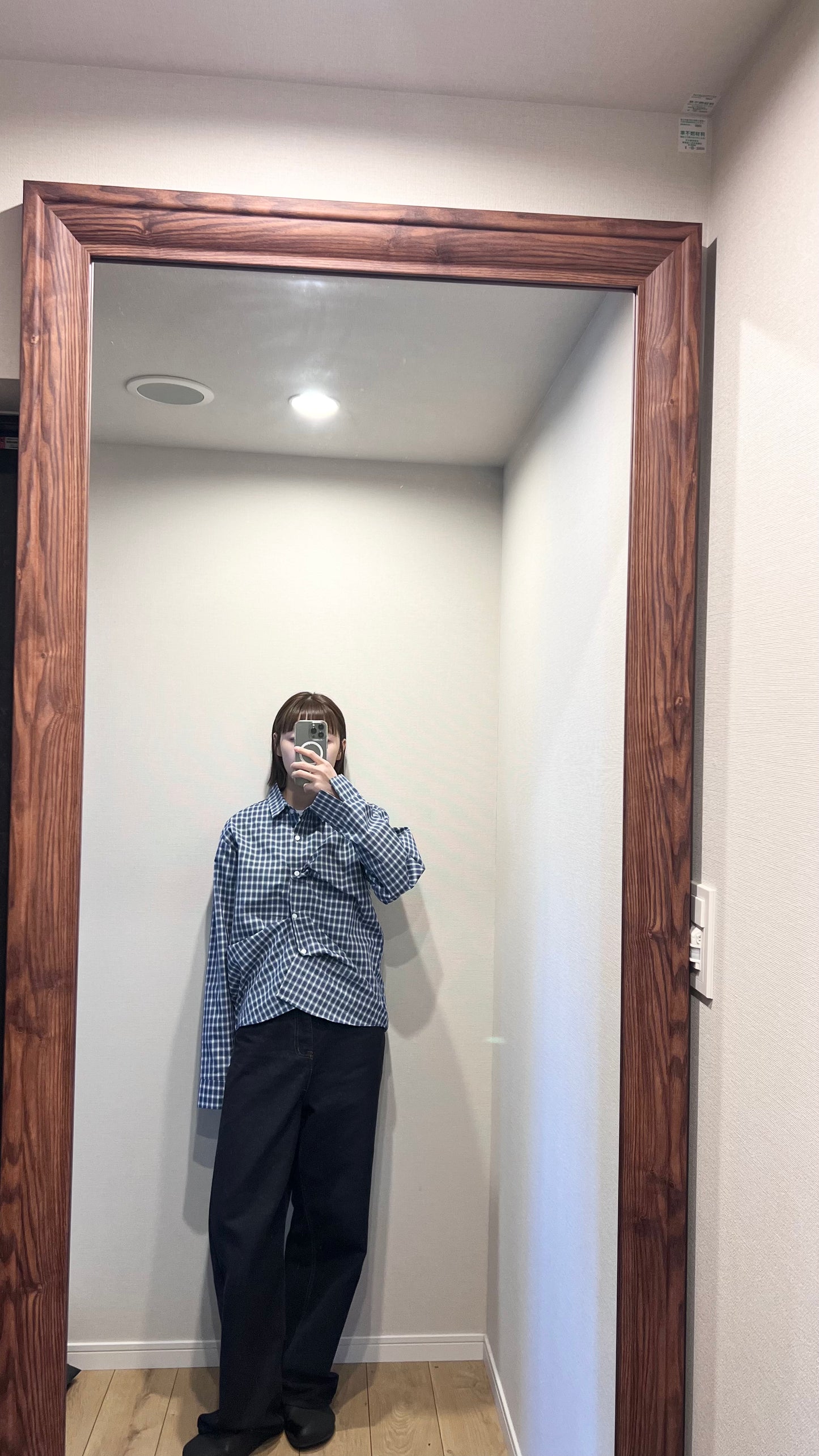 basic checked shirt in blue (pre-order)