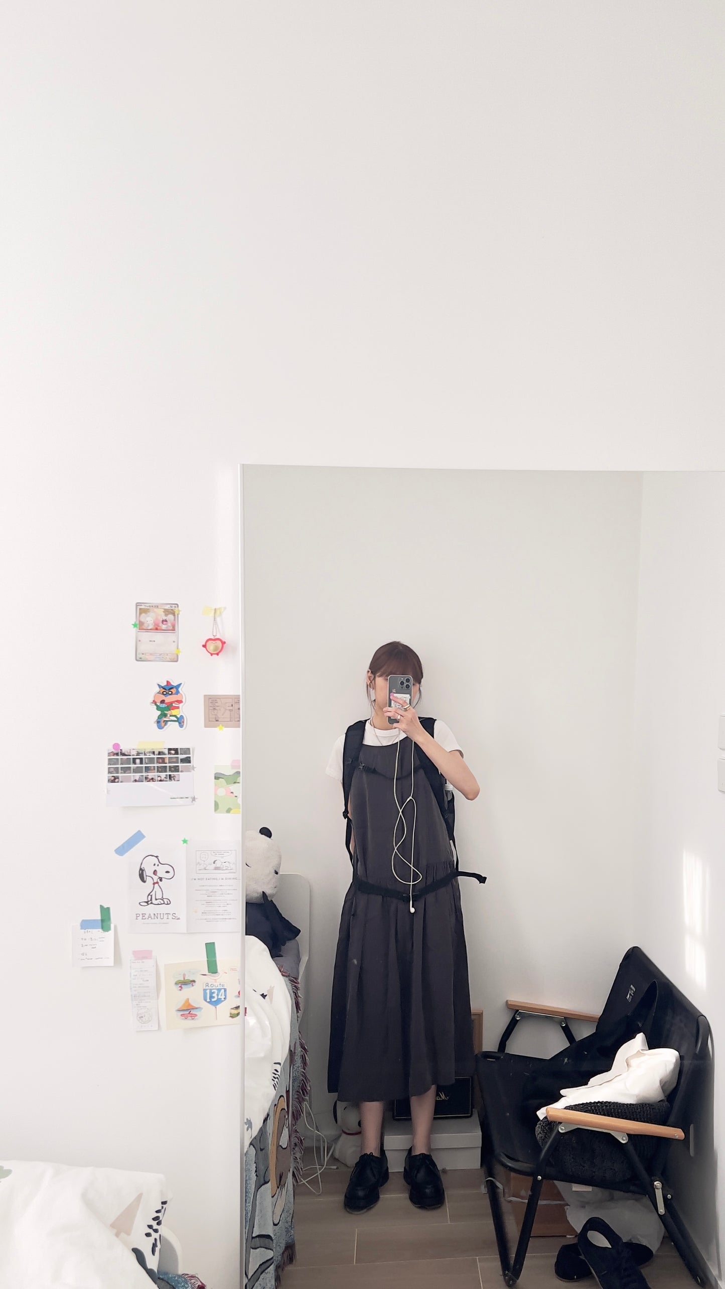 Ines slip dress in charcoal (pre-order)