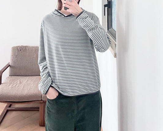 clean fit hoodie tee in mint (pre-order)