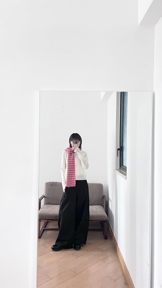 lyon horn-sleeve knit in ivory (pre-order)