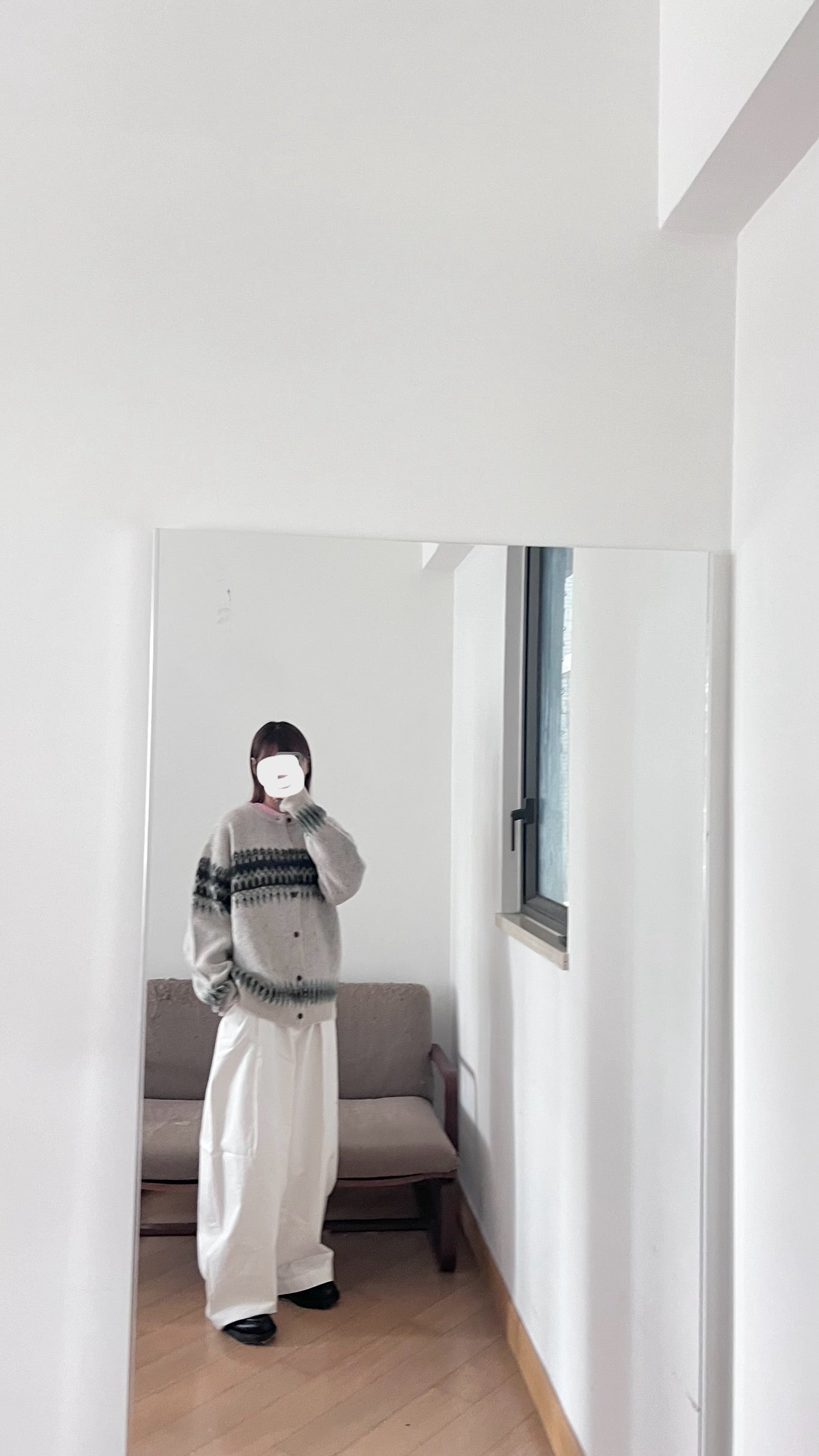 grandma retro cardigan in grey (pre-order)