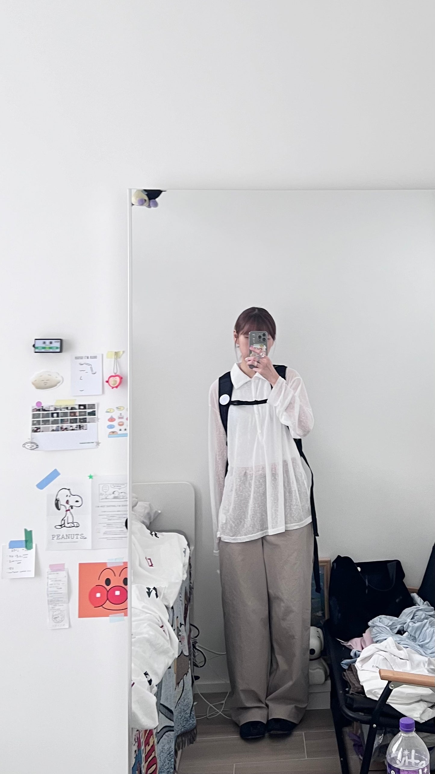 velor sheer polo shirt in white (pre-order)