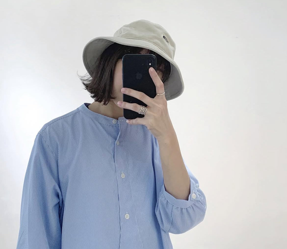 striped shirt dress in baby-blue