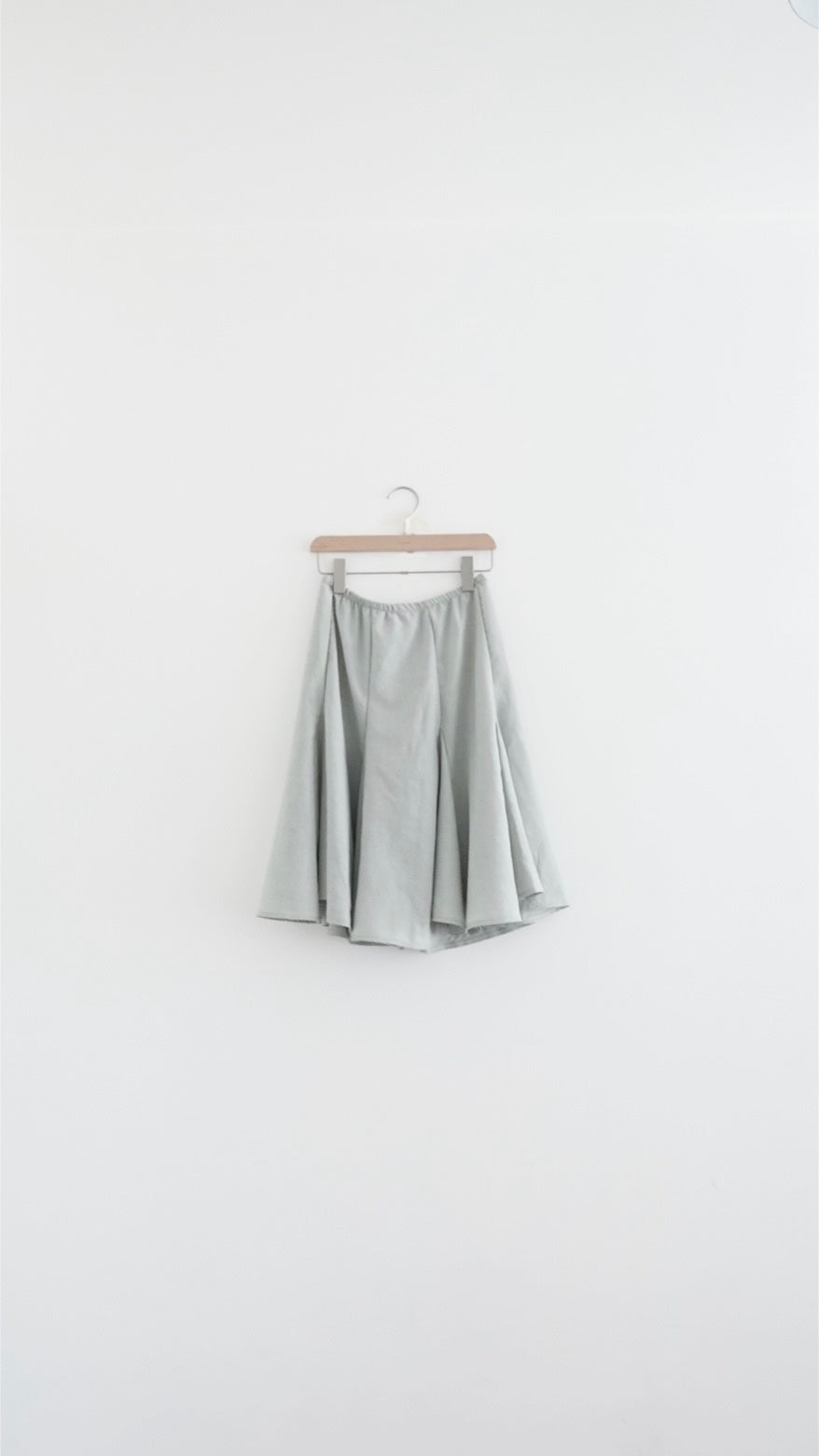 belle panelled flare midi skirt in mint (pre-order)