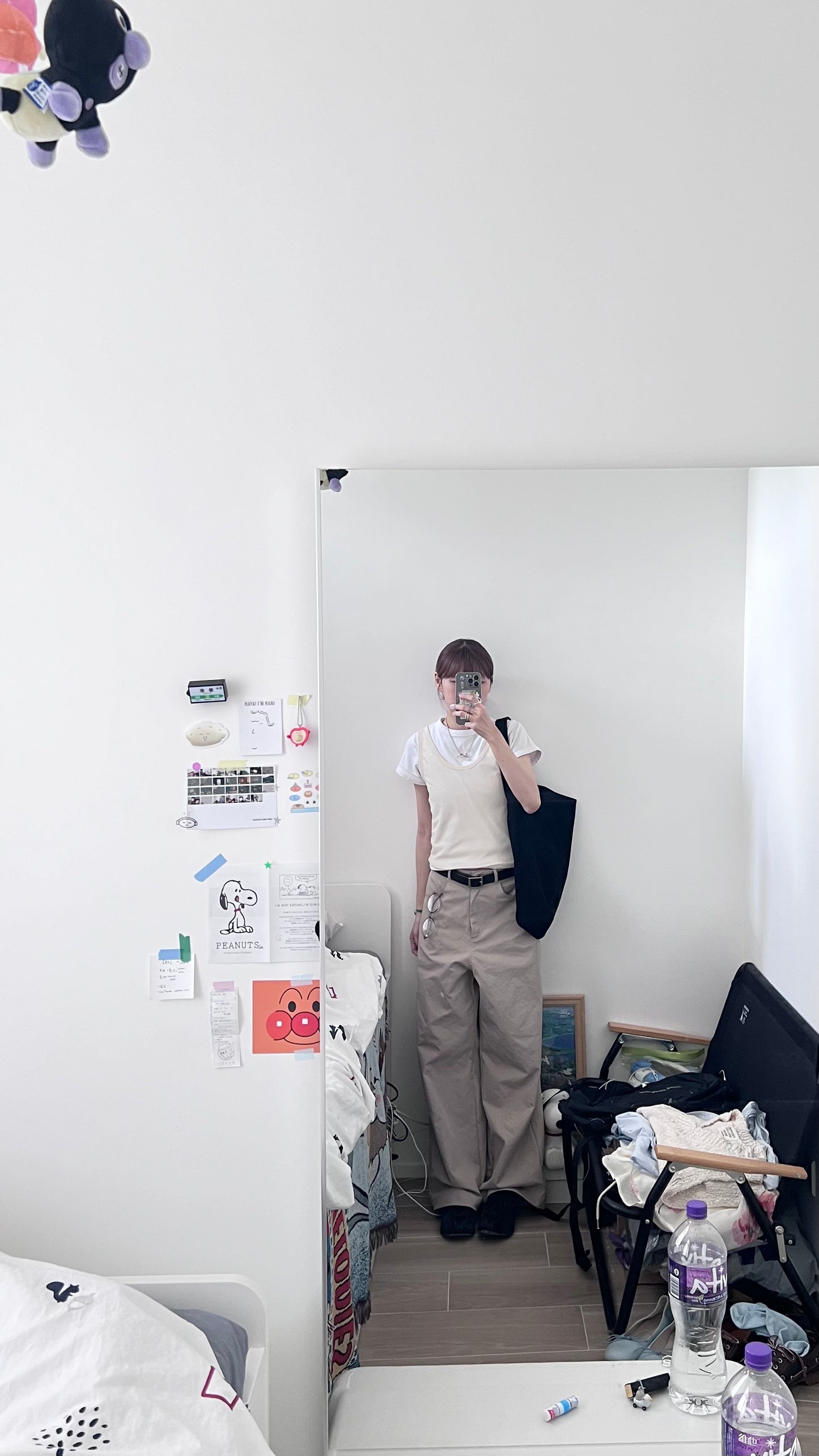 90’s vintage wide worker pants in sand ( pre-order )