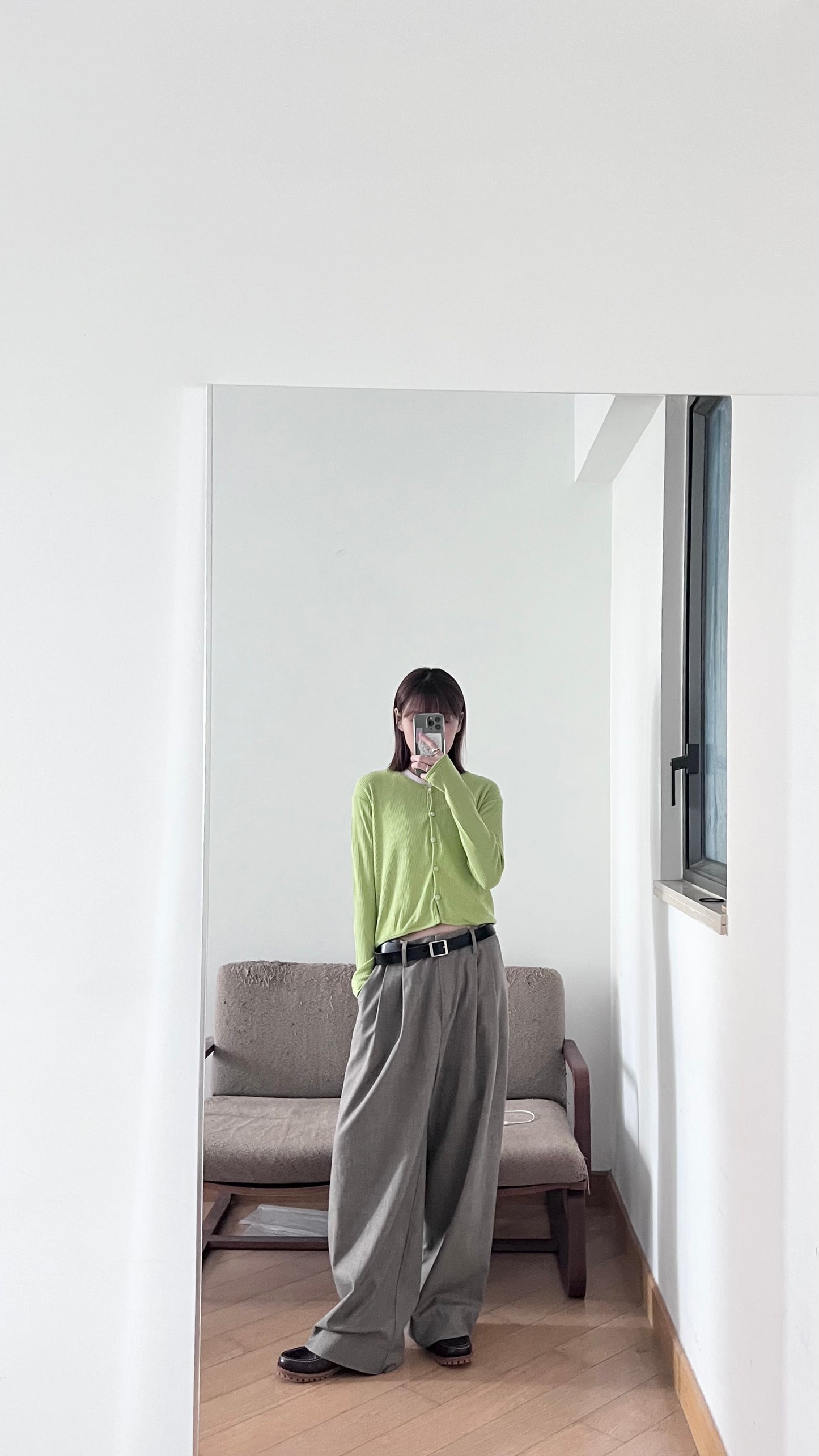 painted days cardigan in green