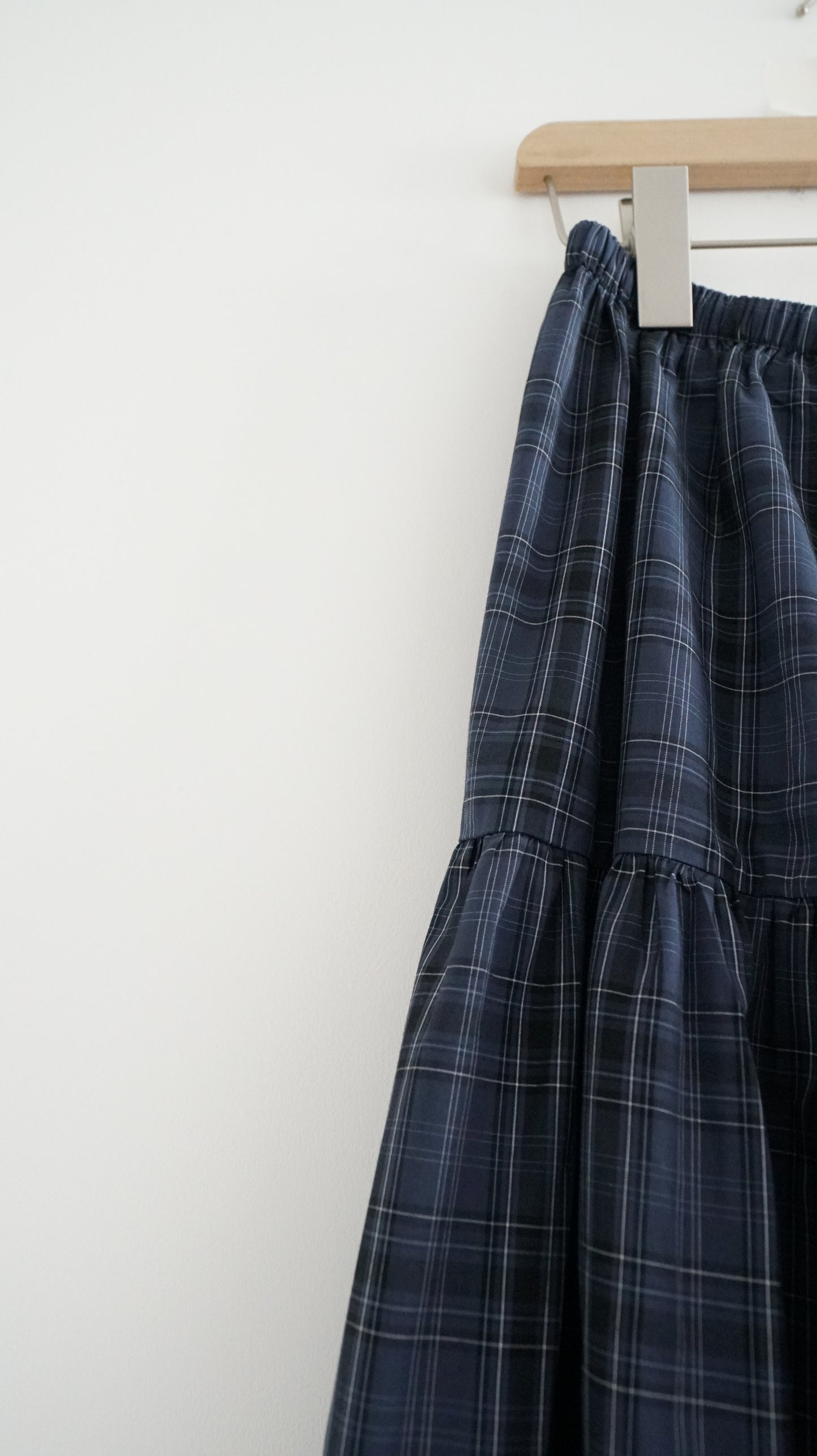 90s cloud check maxi skirt (pre-order)