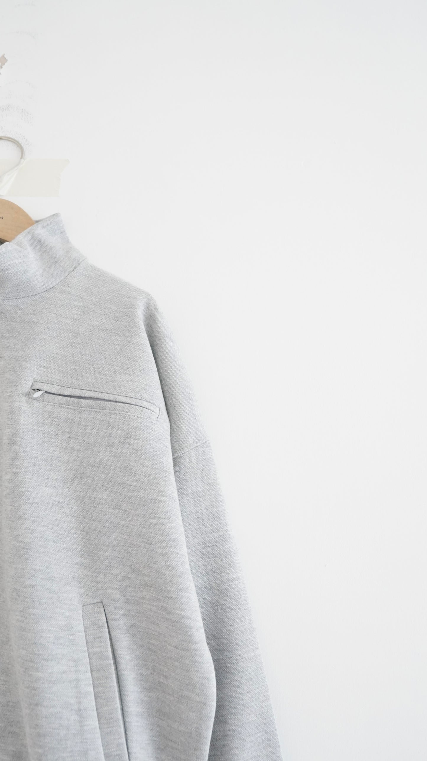 axel zip-up jacket in grey (pre-order)