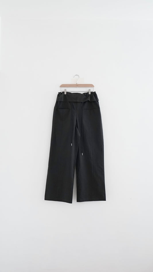 voss high end low waist vintage pants in charcoal (pre-order)