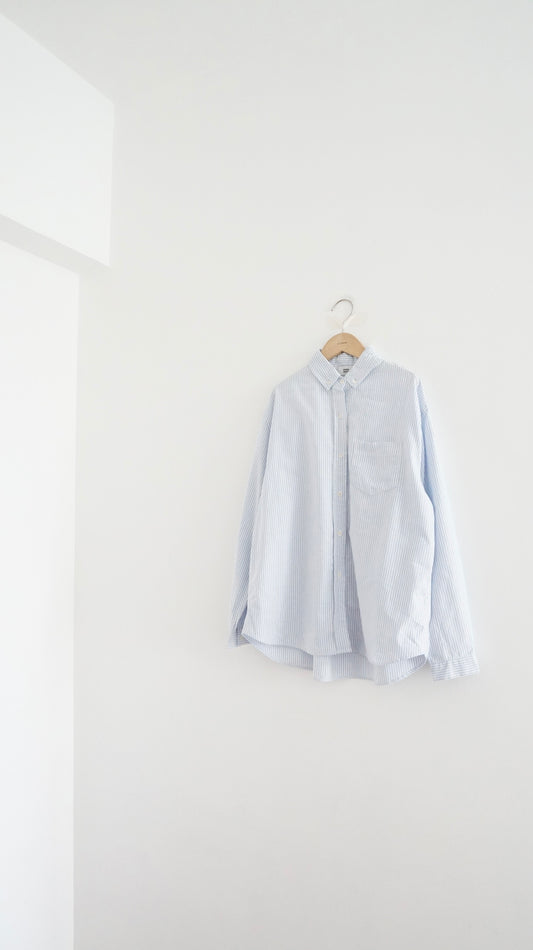 baby cotton striped shirt in baby blue