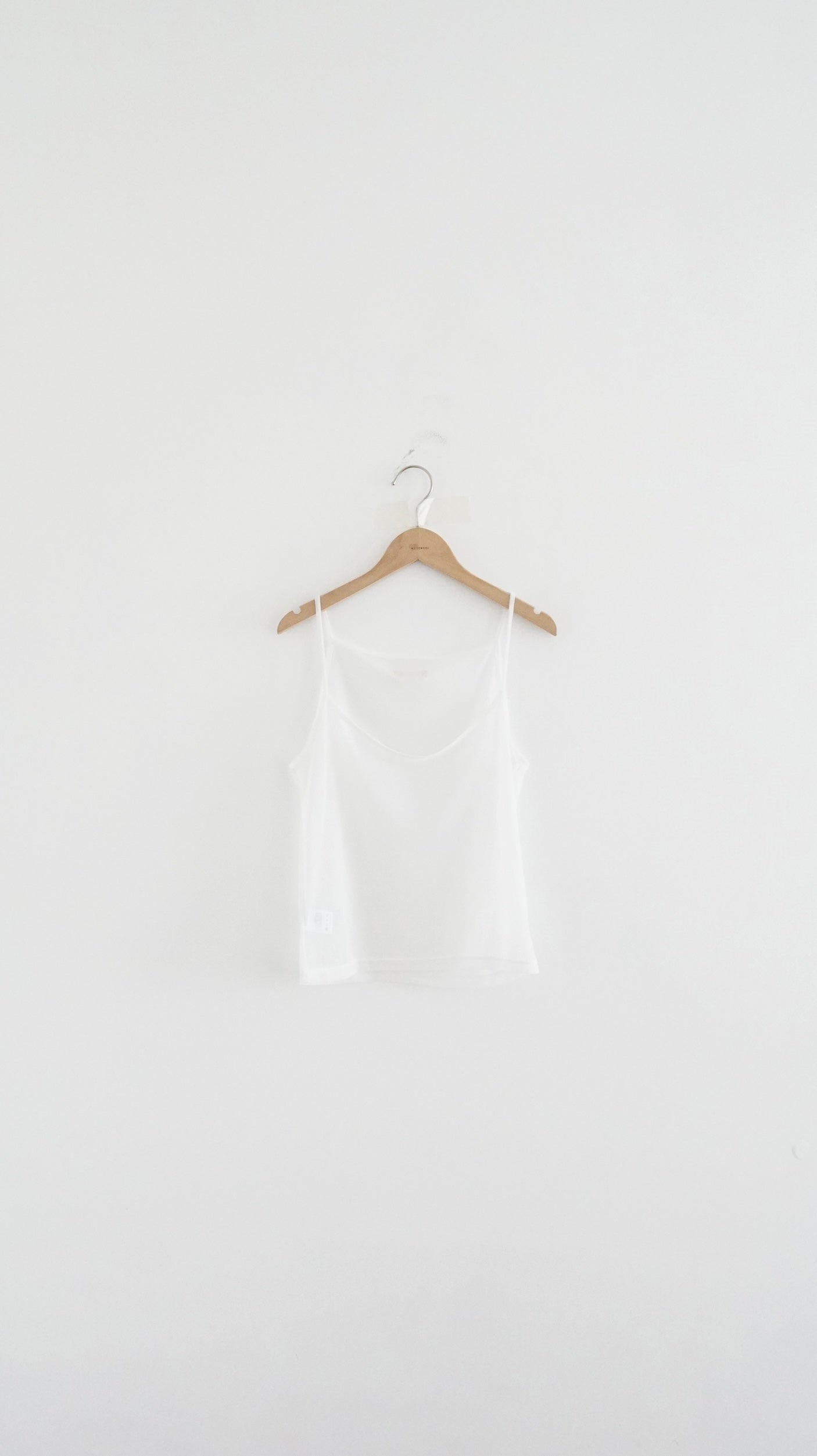 sheer camii top in white (pre-order)