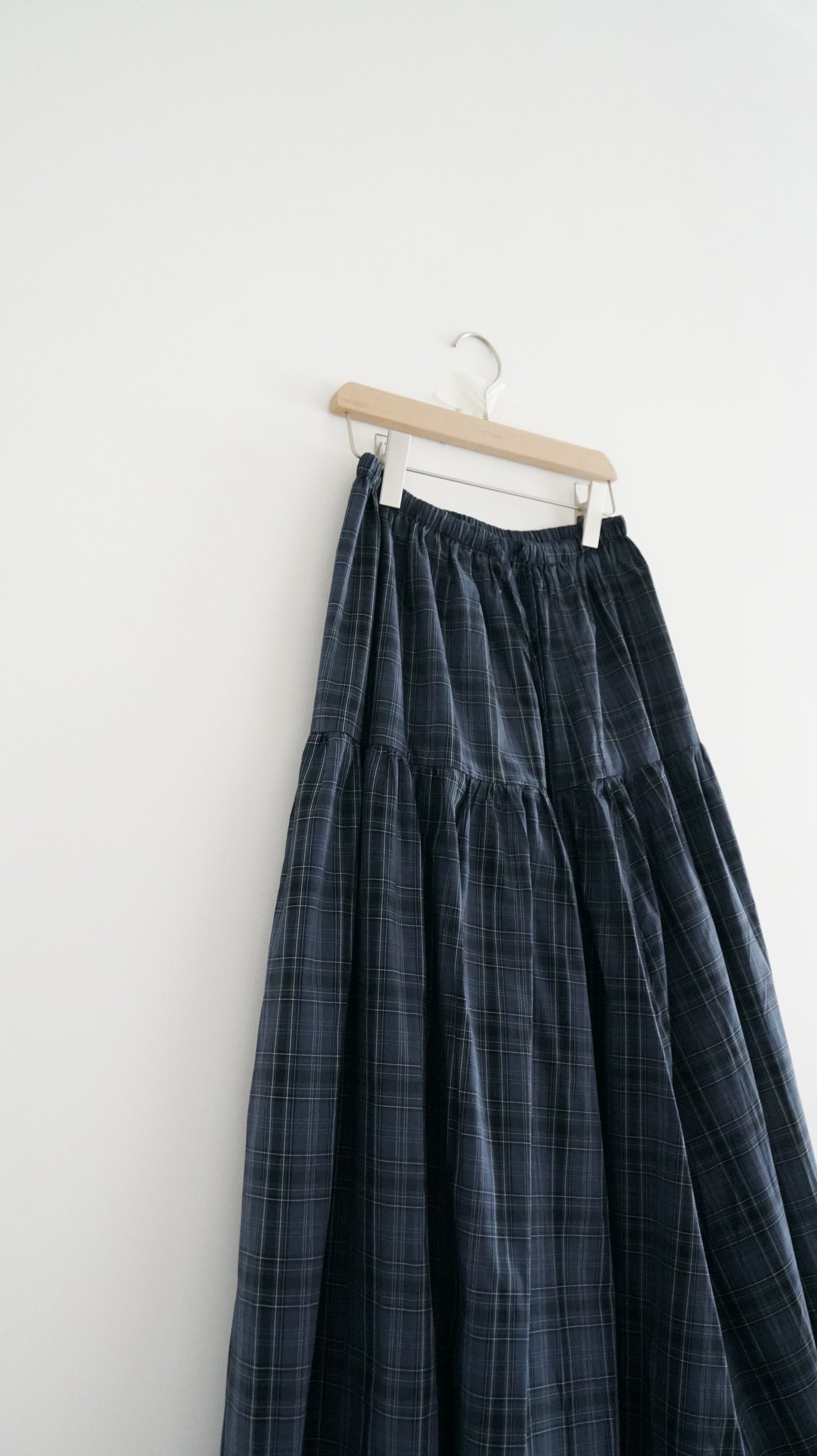 90s cloud check maxi skirt (pre-order)