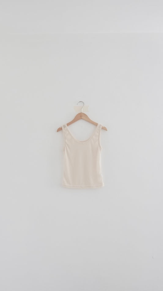 soufflé sheer layered tank top in light lemon (pre-order)