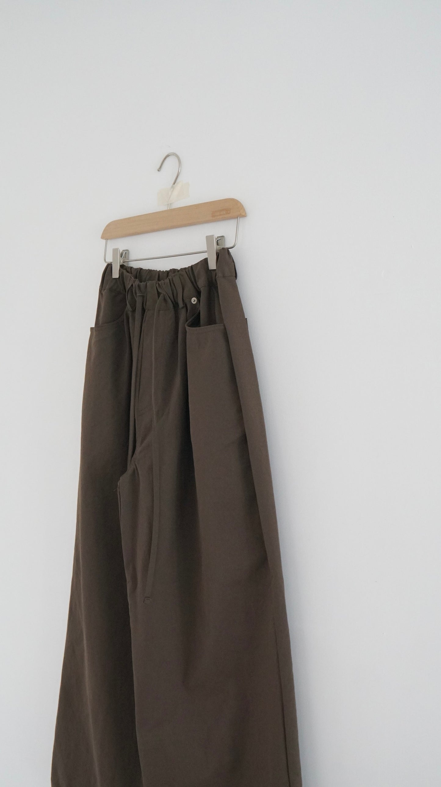 minimalist vintage wide pants in cloudy brown ( pre-order )