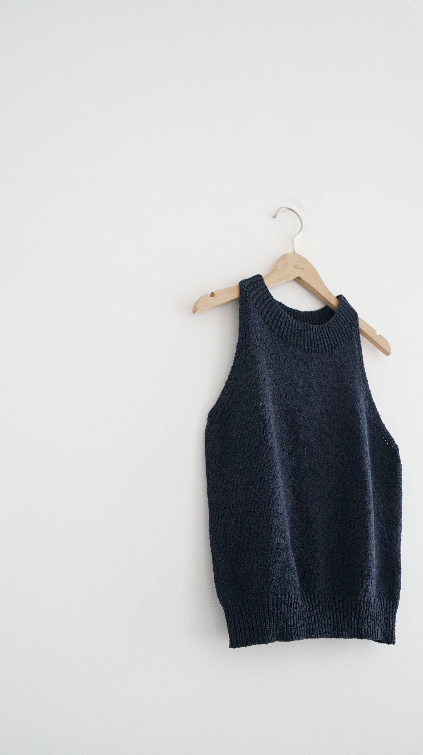 90s racer tank knit top in navy (pre-order)