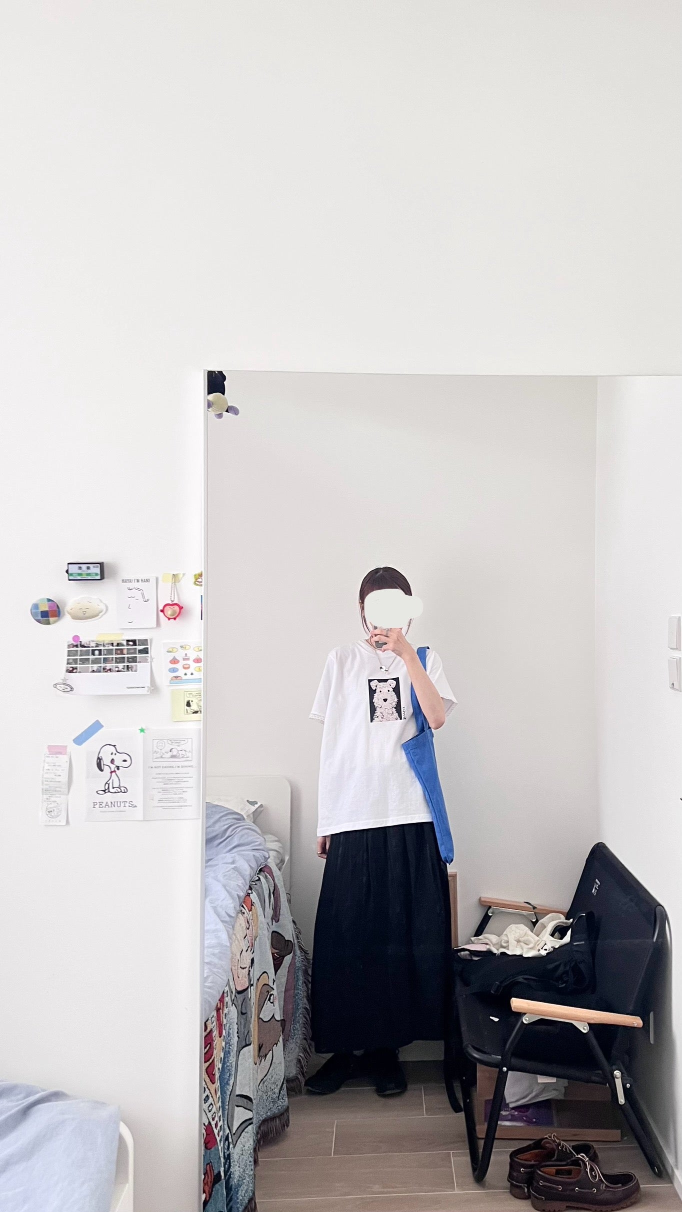 muib puppy print lace trim tee in white (pre-order)