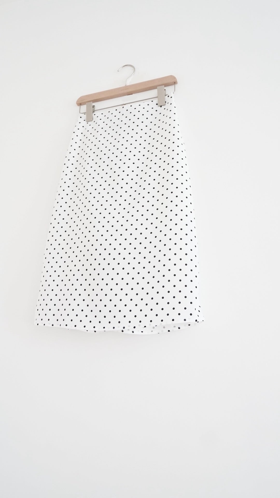 jenny dot midi skirt in white (pre-order)