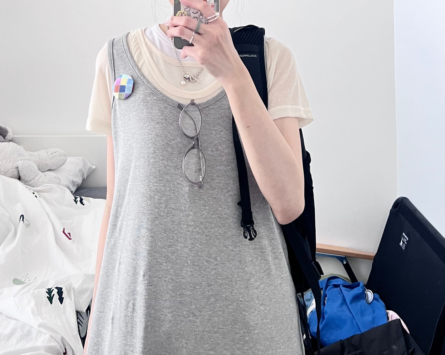 soufflé sheer layered tank top in light lemon (pre-order)