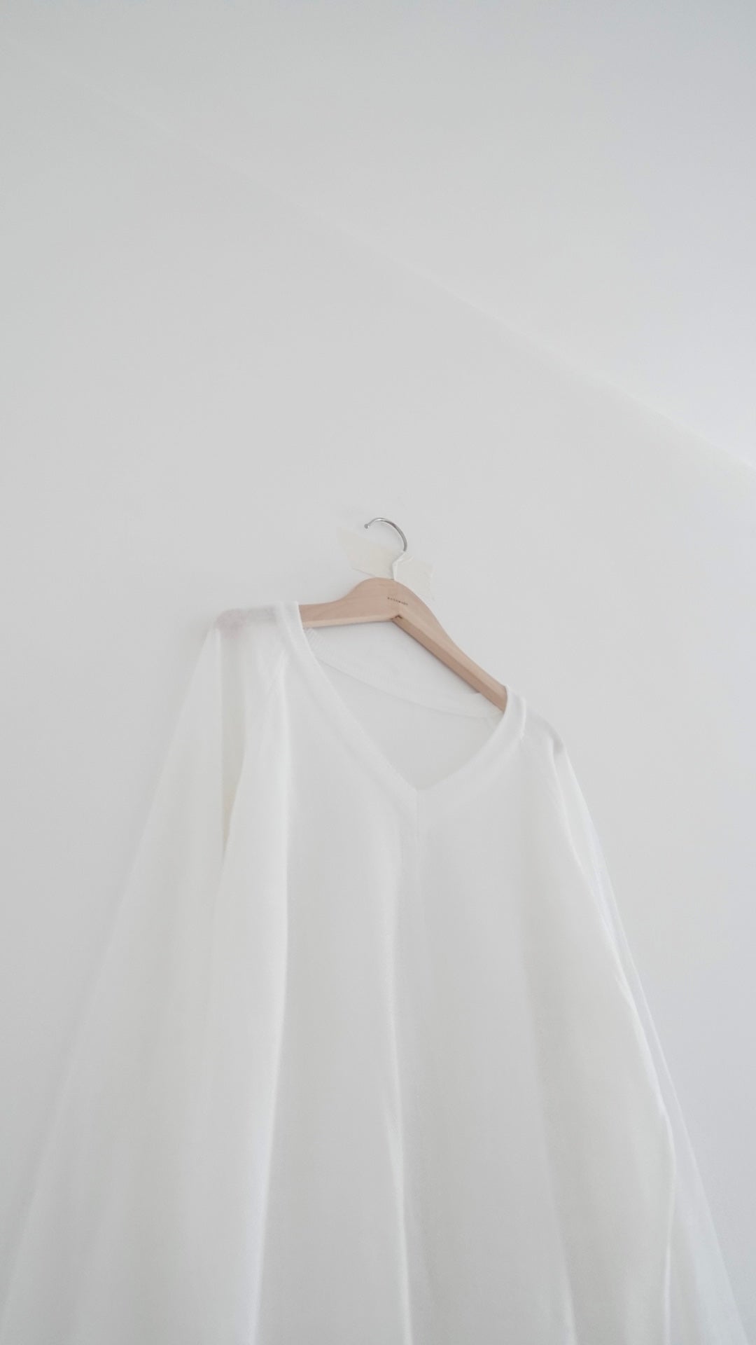 elian classic v-neck summer sheer sweater in white (pre-order)