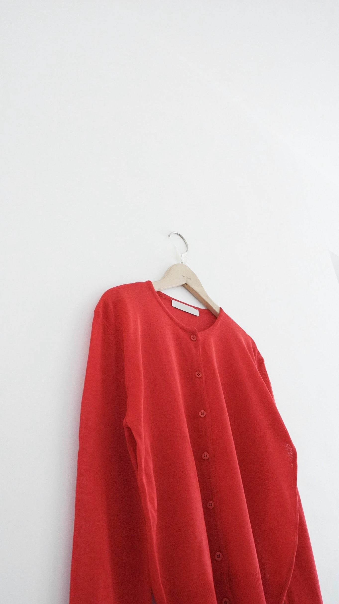 airy sheer cardigan in red (pre-order)