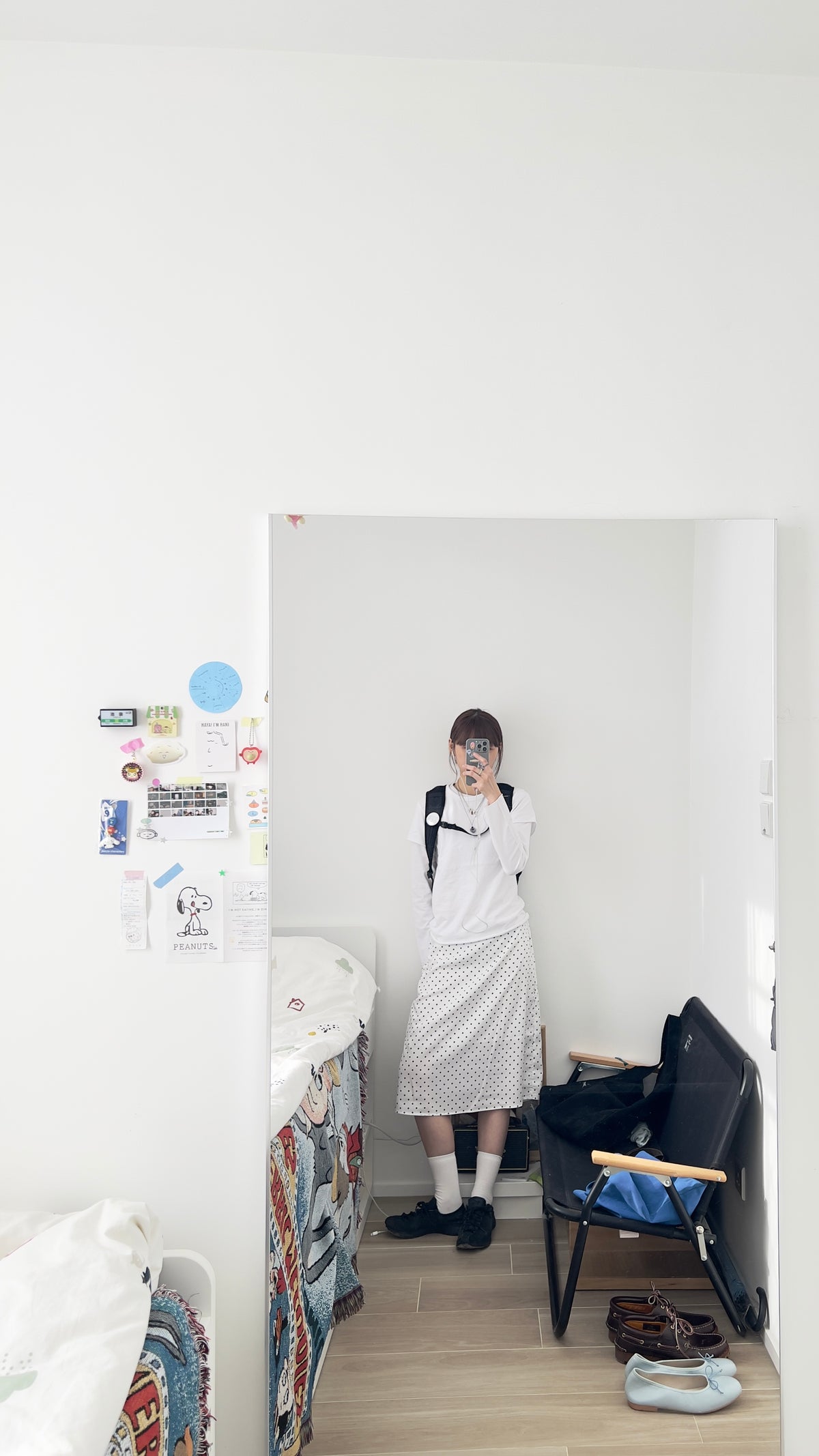 faye layered trim tee in white (pre-order)