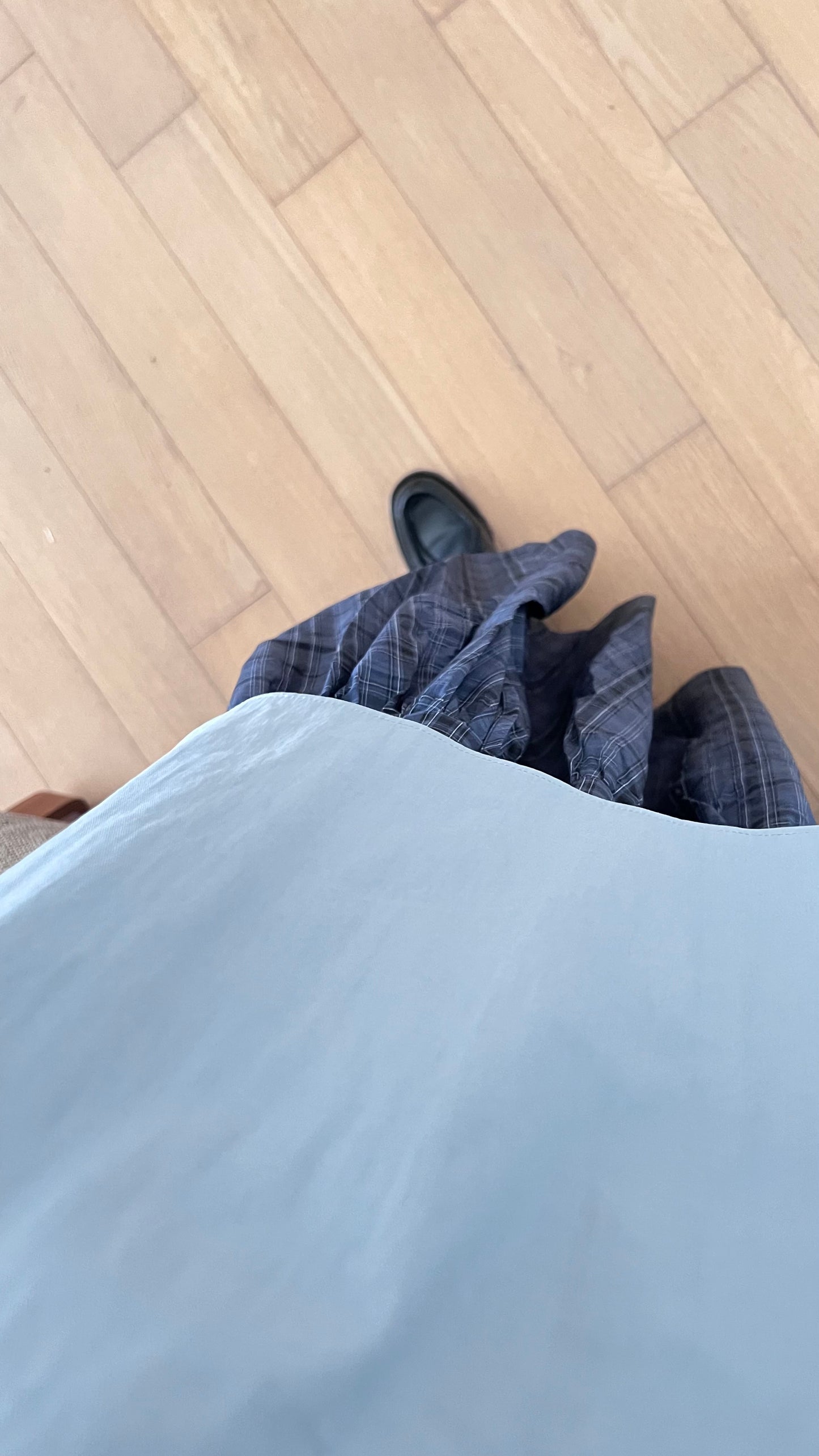 90s cloud check maxi skirt (pre-order)
