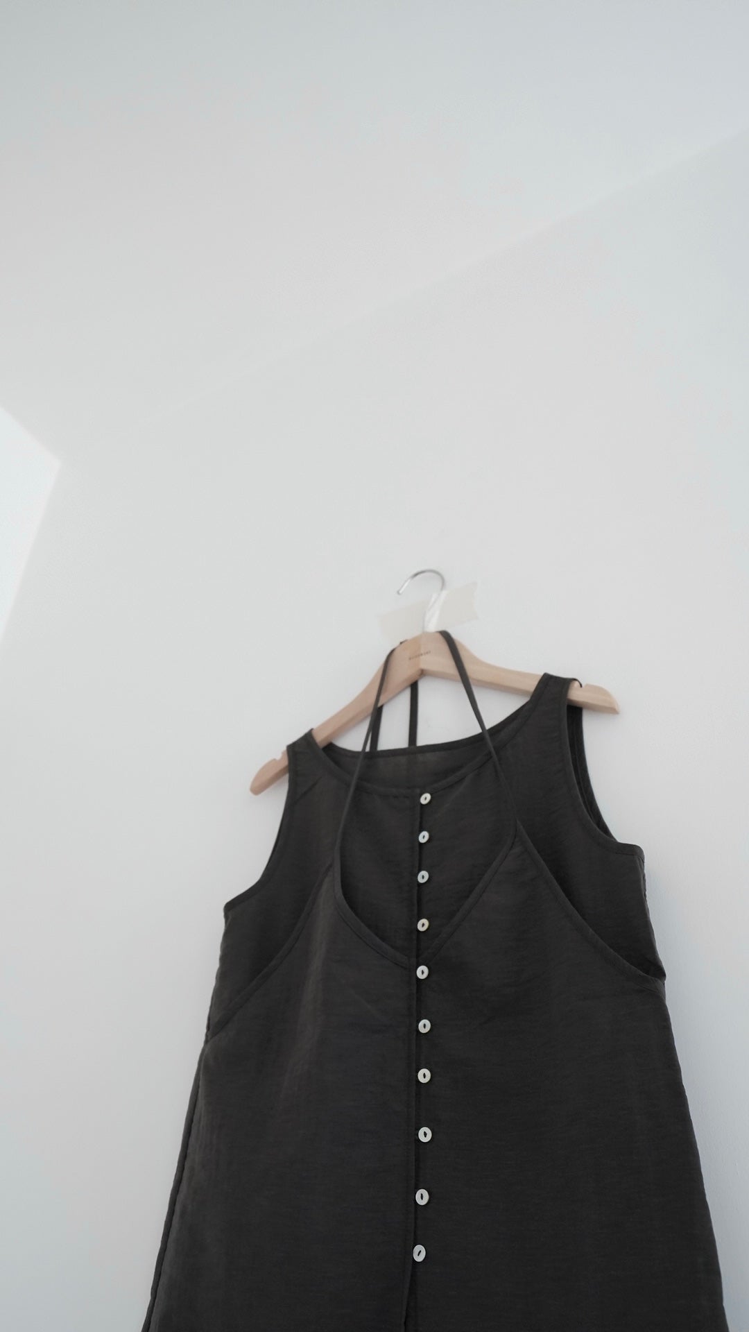 pearl sheer layering top set in charcoal (pre-order)