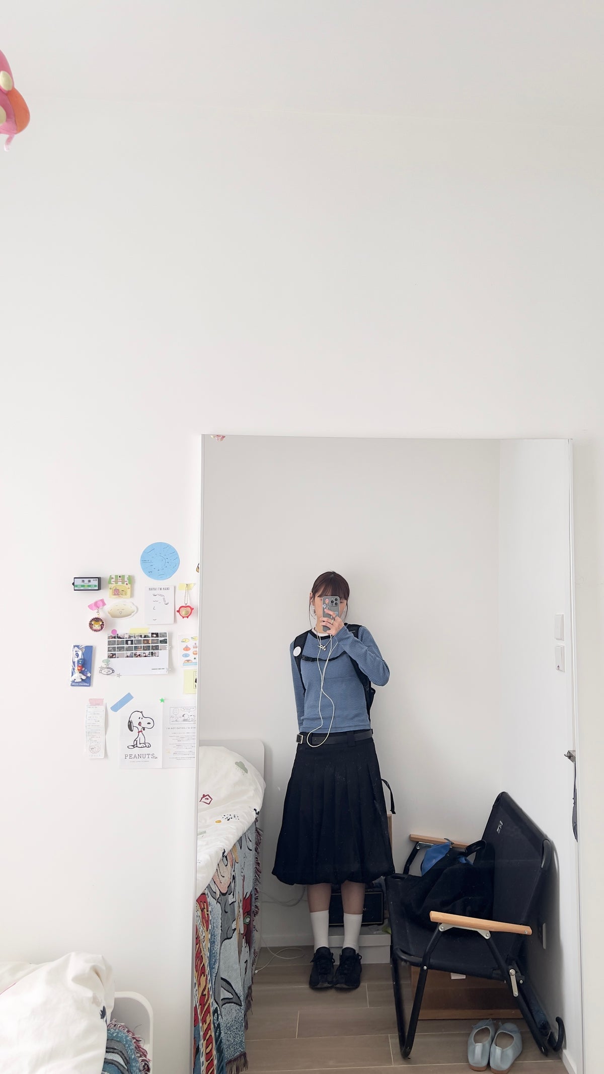 terre high quality midi bubble skirt in black (pre-order)